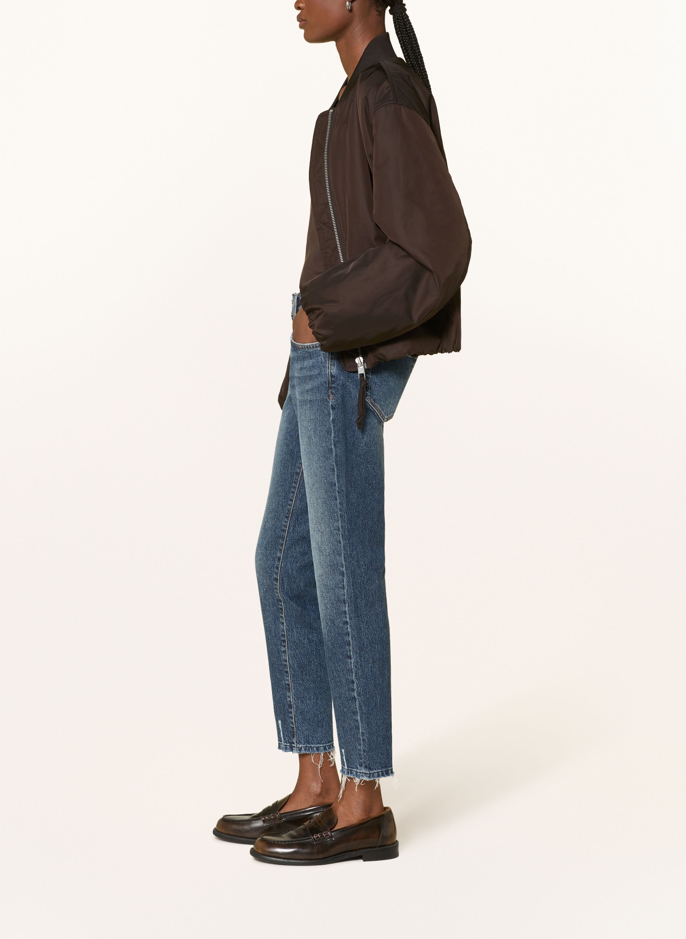 PNTS Mom Jeans THE SLIM: 23 DUNKELBLAU