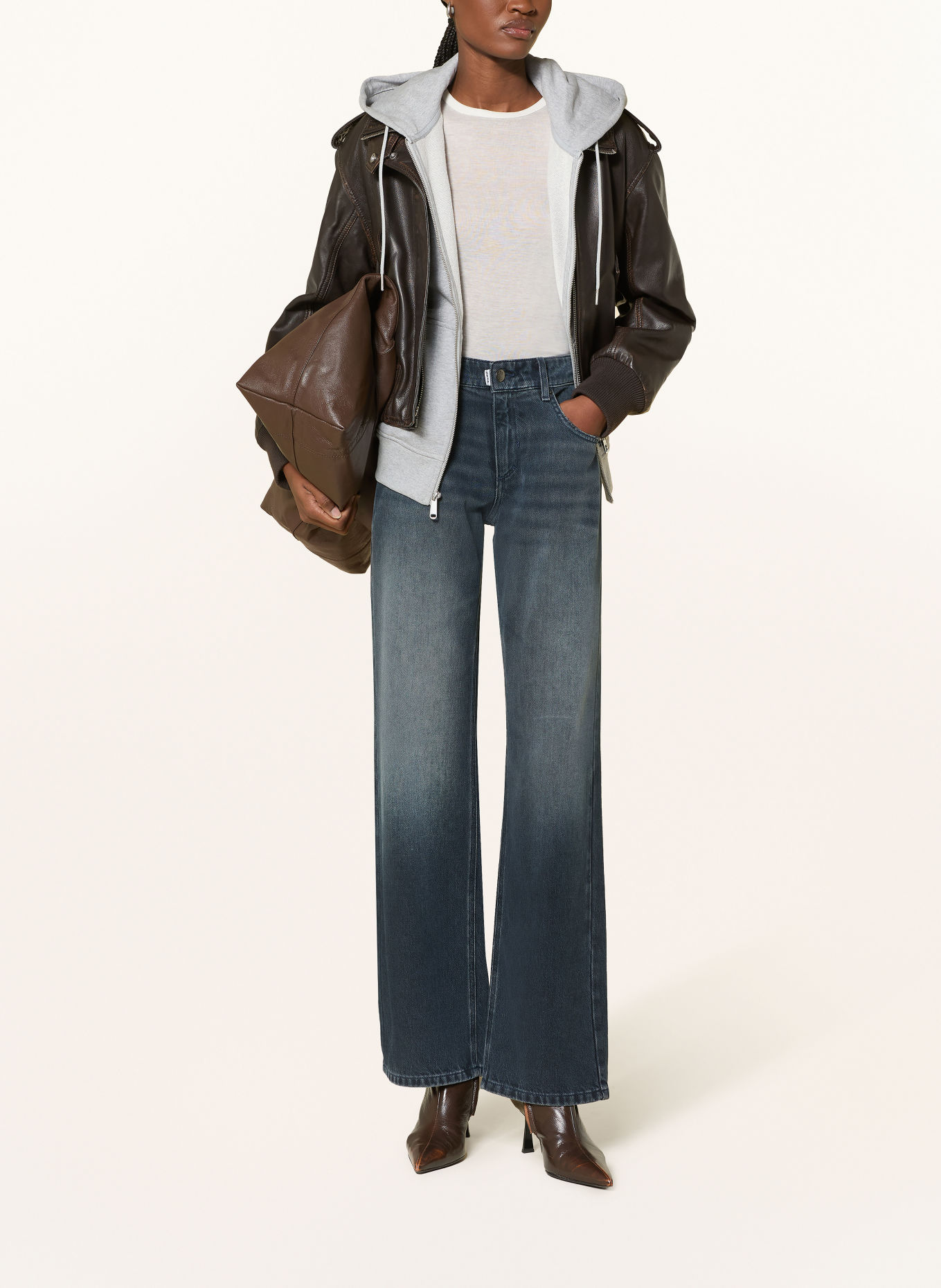 PNTS Wide Leg Jeans THE BAGGY: 13 mittelblau