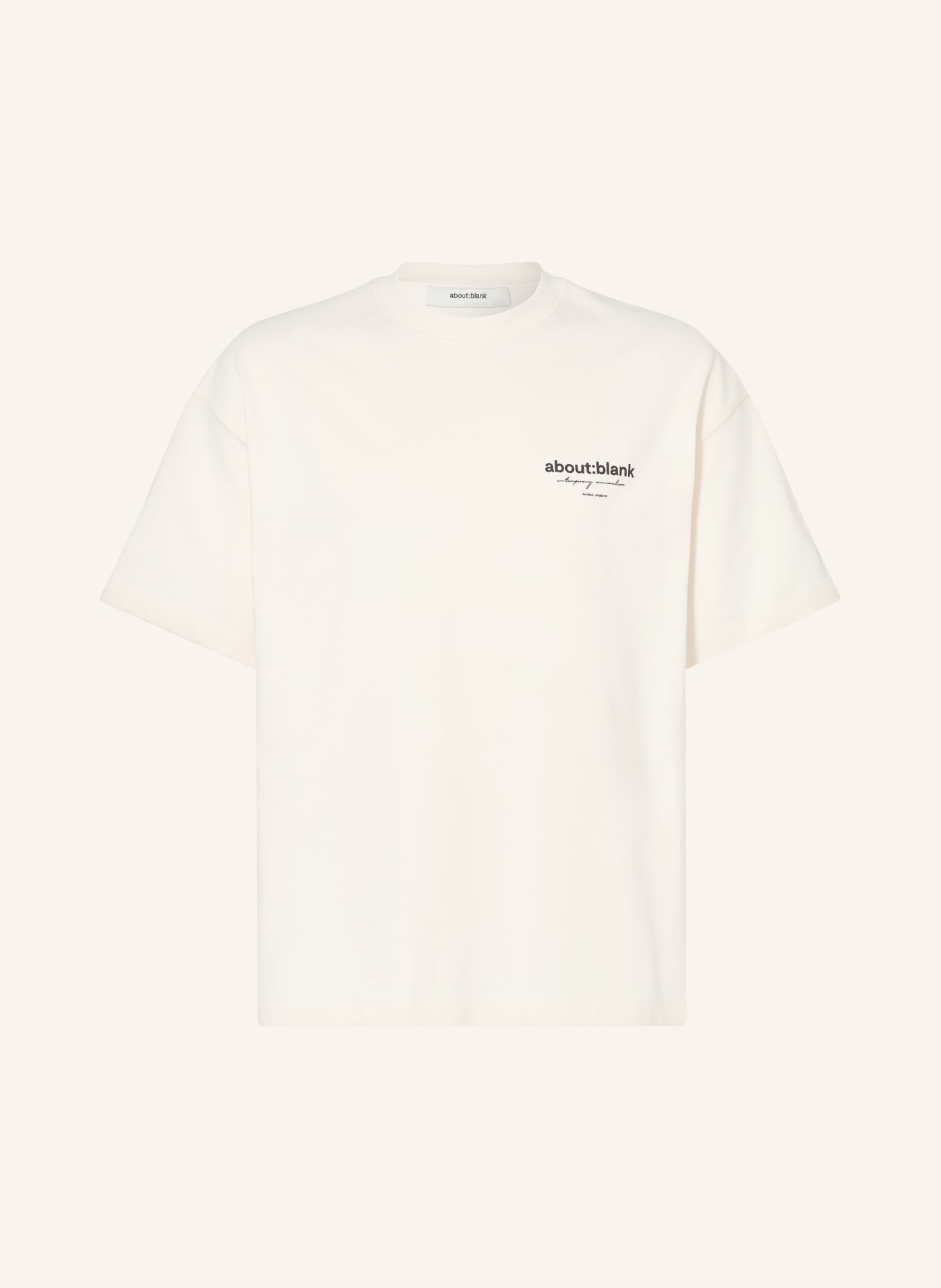 about:blank Oversized tričko: KRÉMOVÁ / ČERNÁ