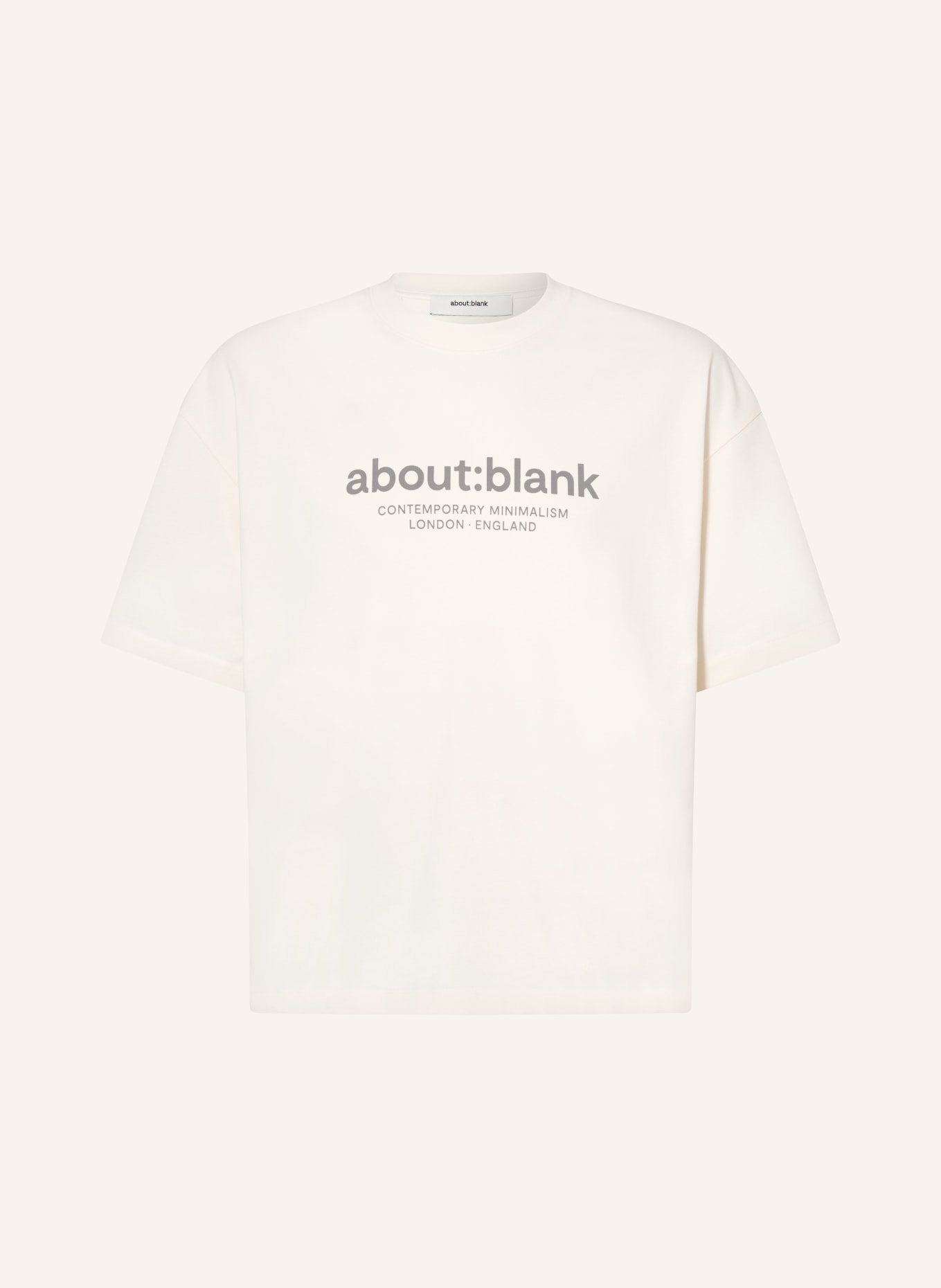 about:blank T-Shirt: CREME / HELLGRAU