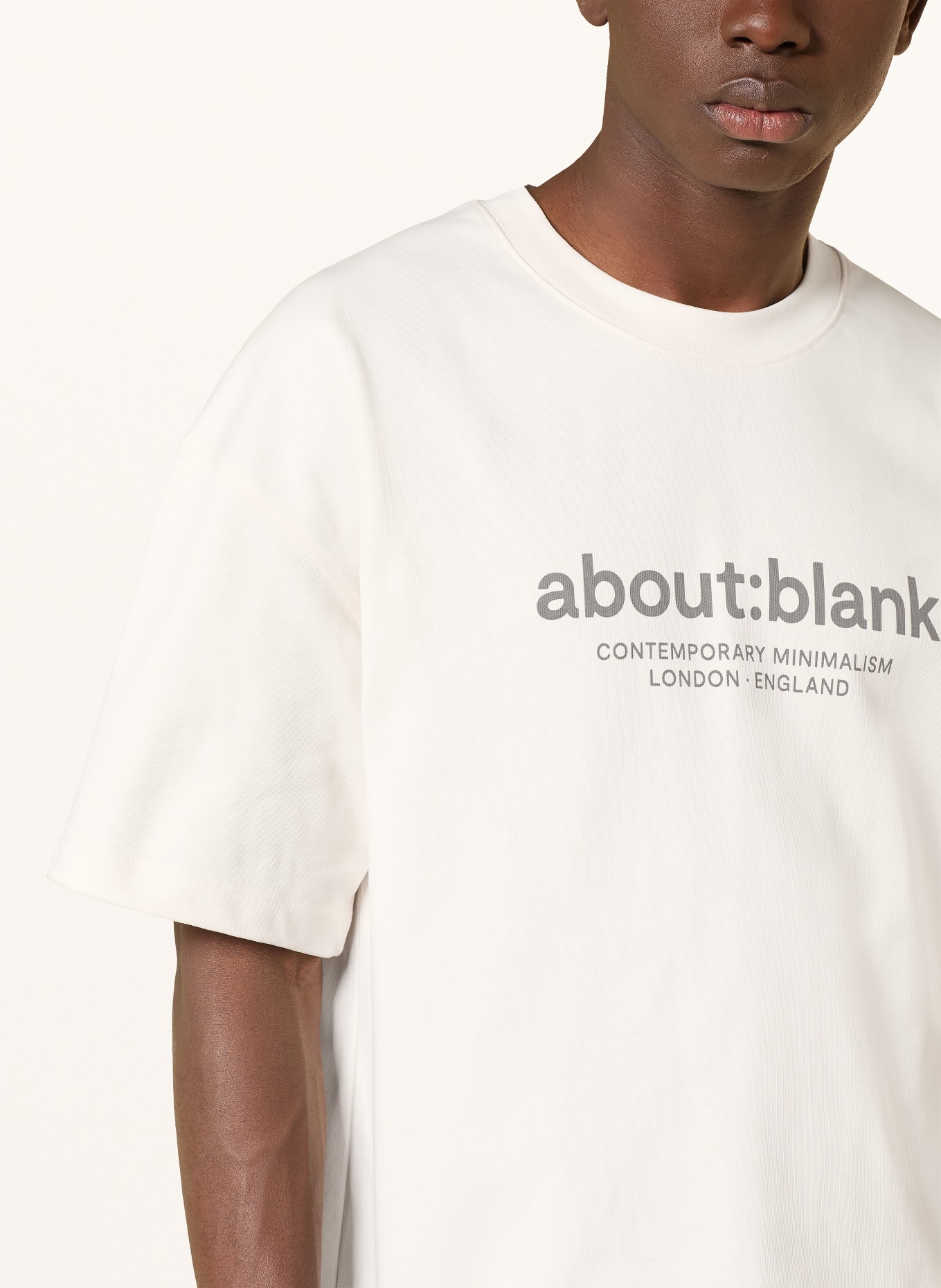 about:blank T-Shirt: CREME / HELLGRAU