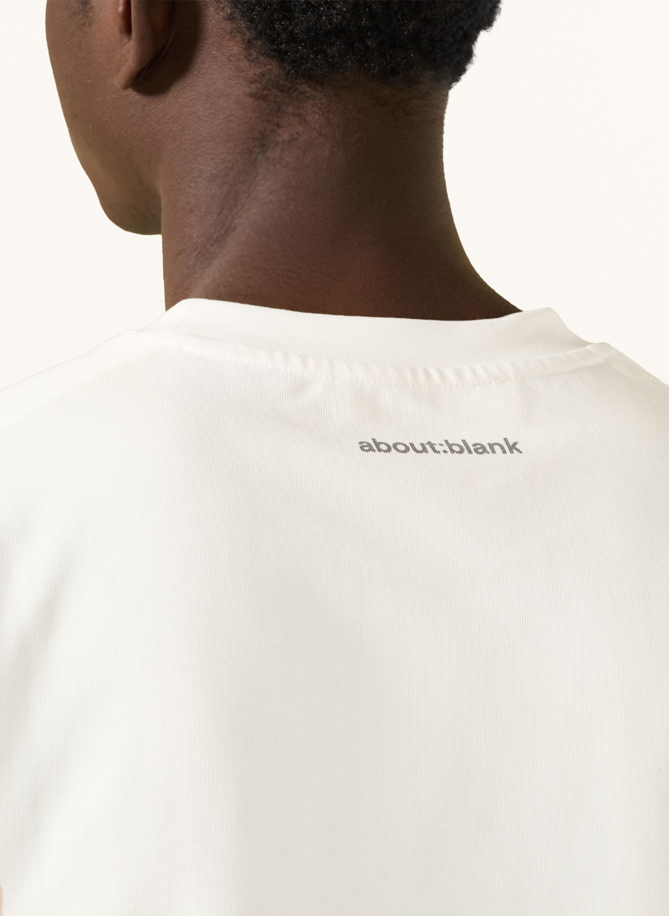 about:blank T-Shirt: CREME / HELLGRAU
