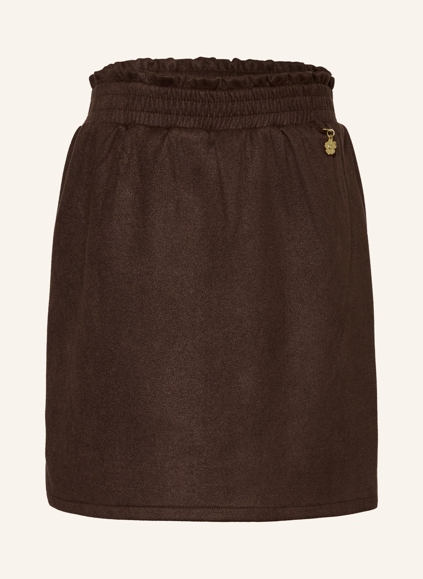 s.Oliver RED Leather-look skirt: DARK BROWN
