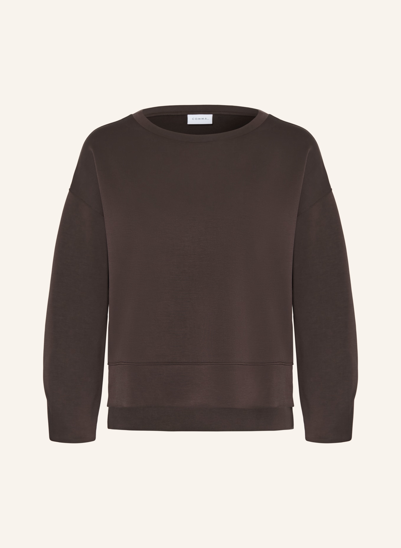 comma Sweatshirt: DUNKELBRAUN