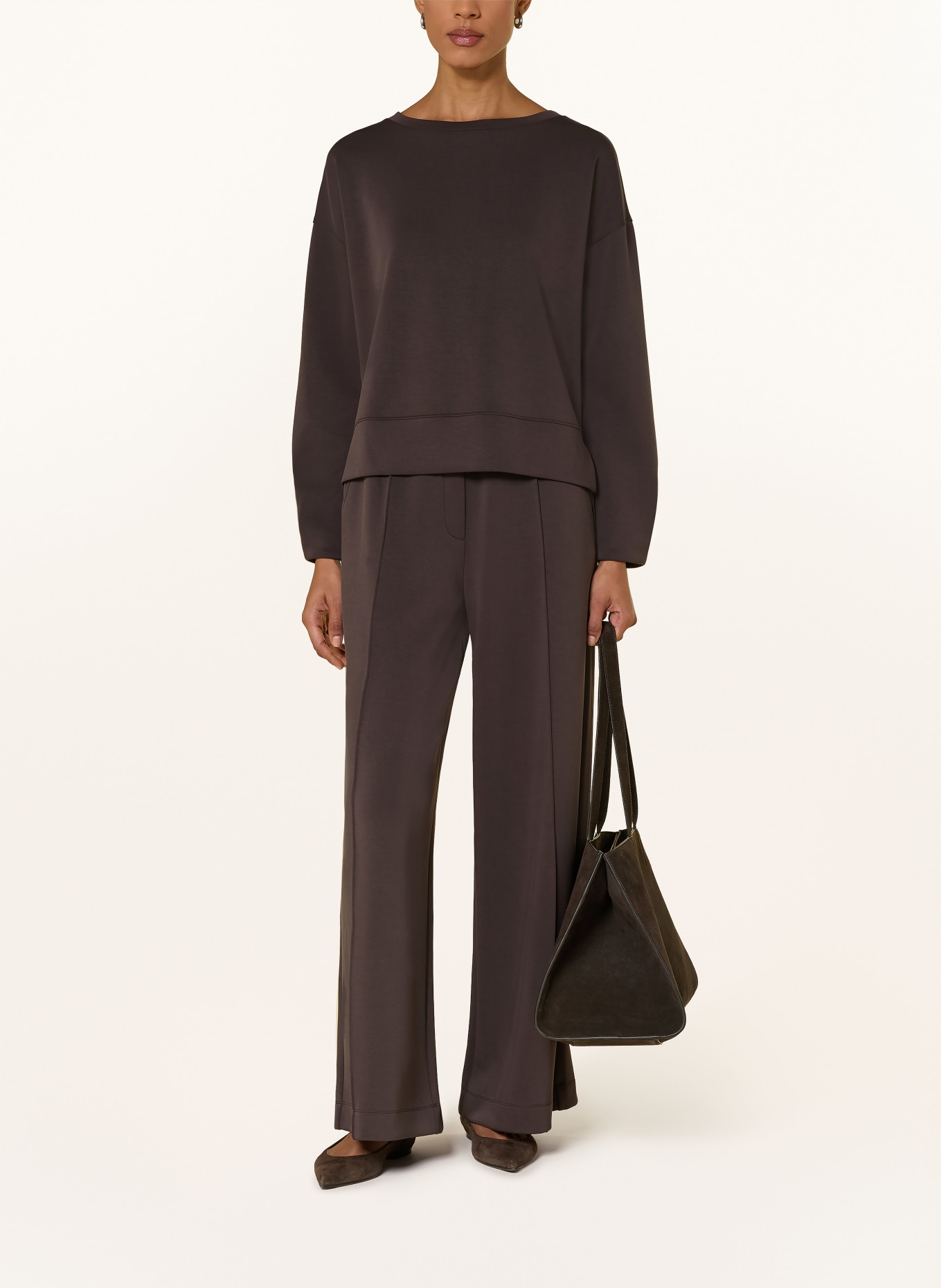 comma Sweatshirt: DUNKELBRAUN