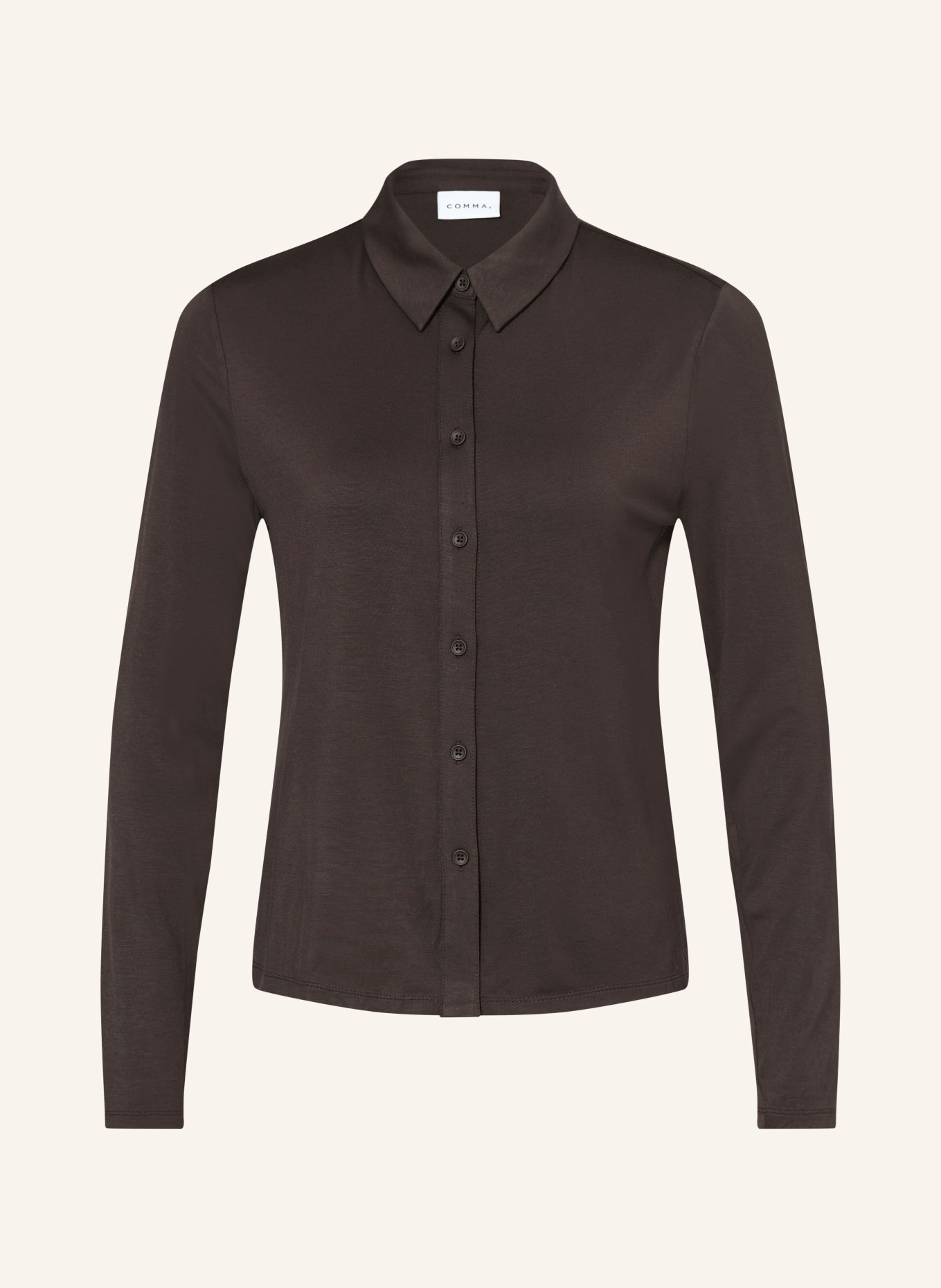 comma blouse: DARK BROWN