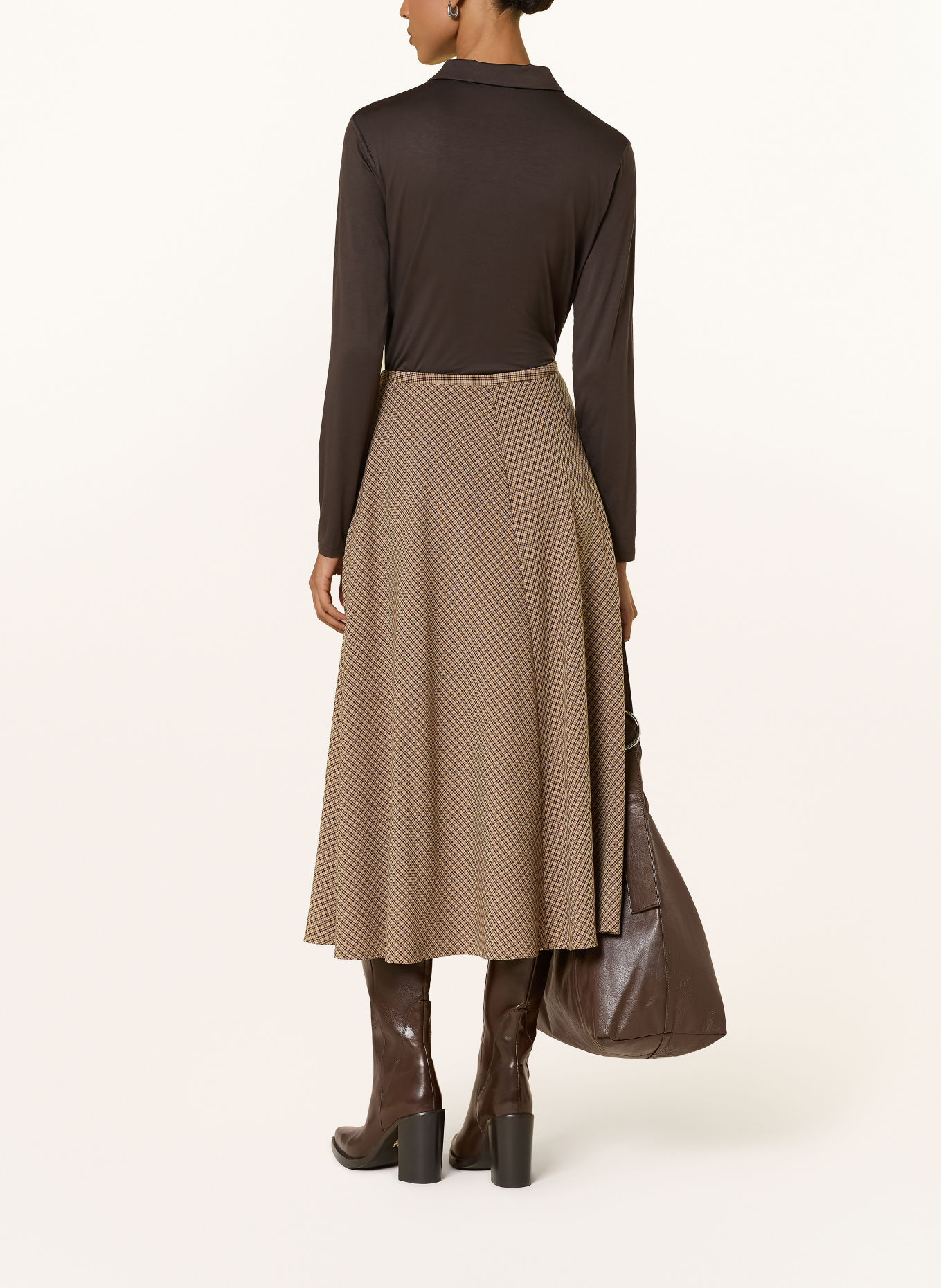 comma blouse: DARK BROWN