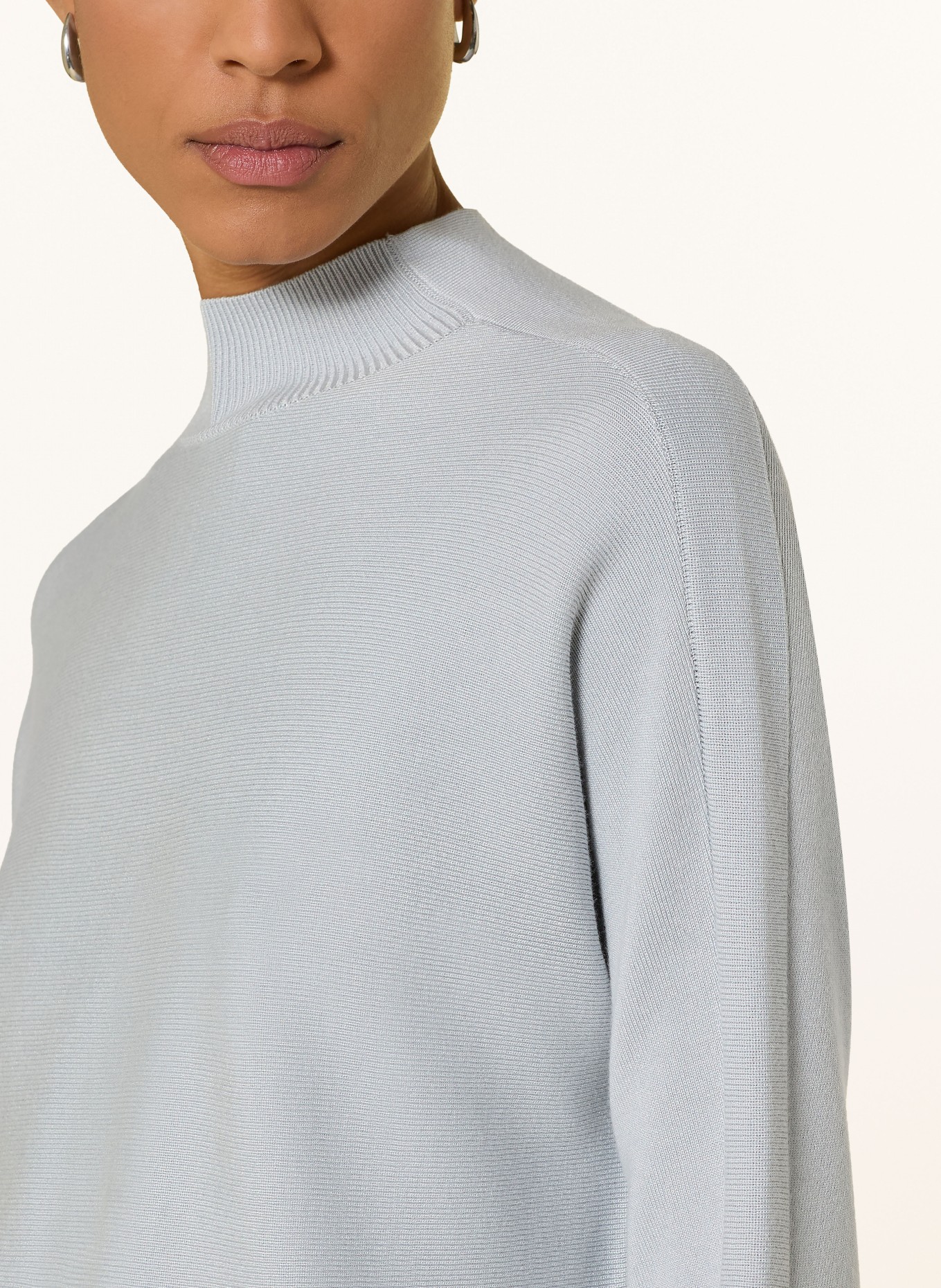 comma Pullover mit 3/4-Arm: BLAUGRAU