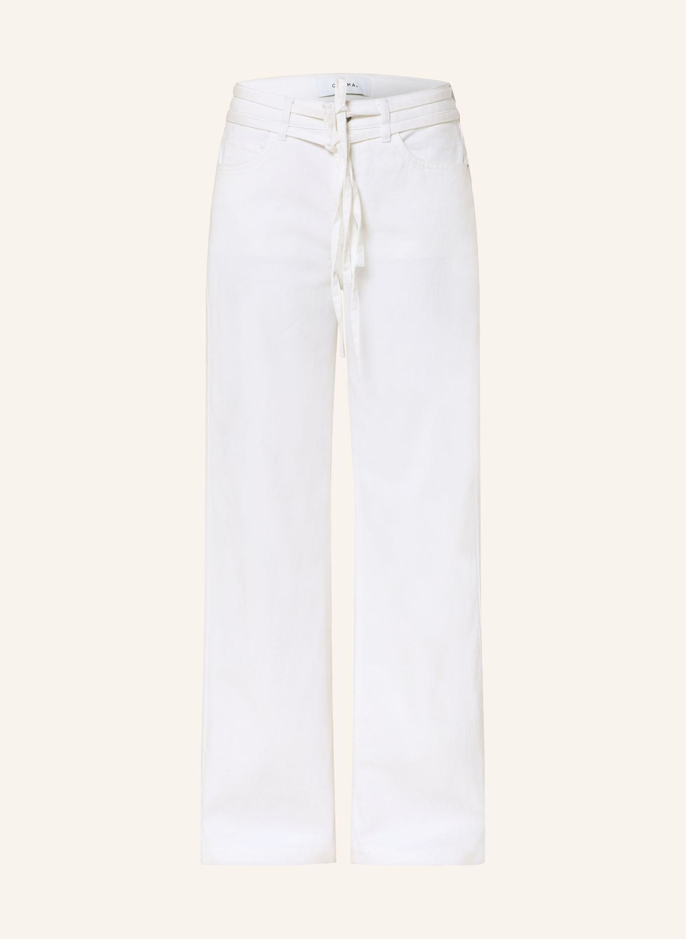 comma Wide Leg Jeans: 0100 WHITE