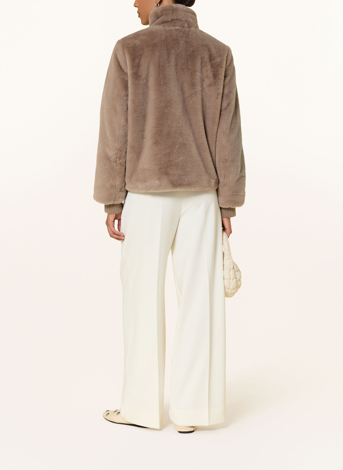 comma Kunstfell-Jacke: TAUPE
