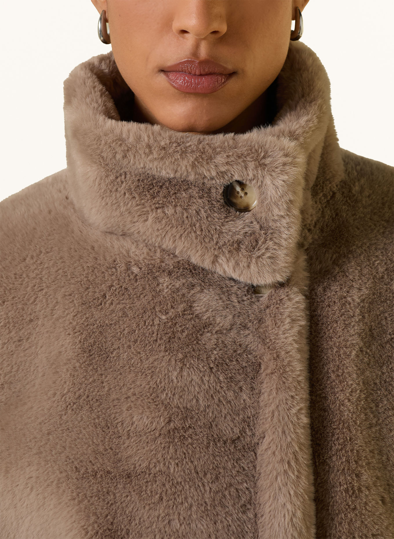 comma Kunstfell-Jacke: TAUPE