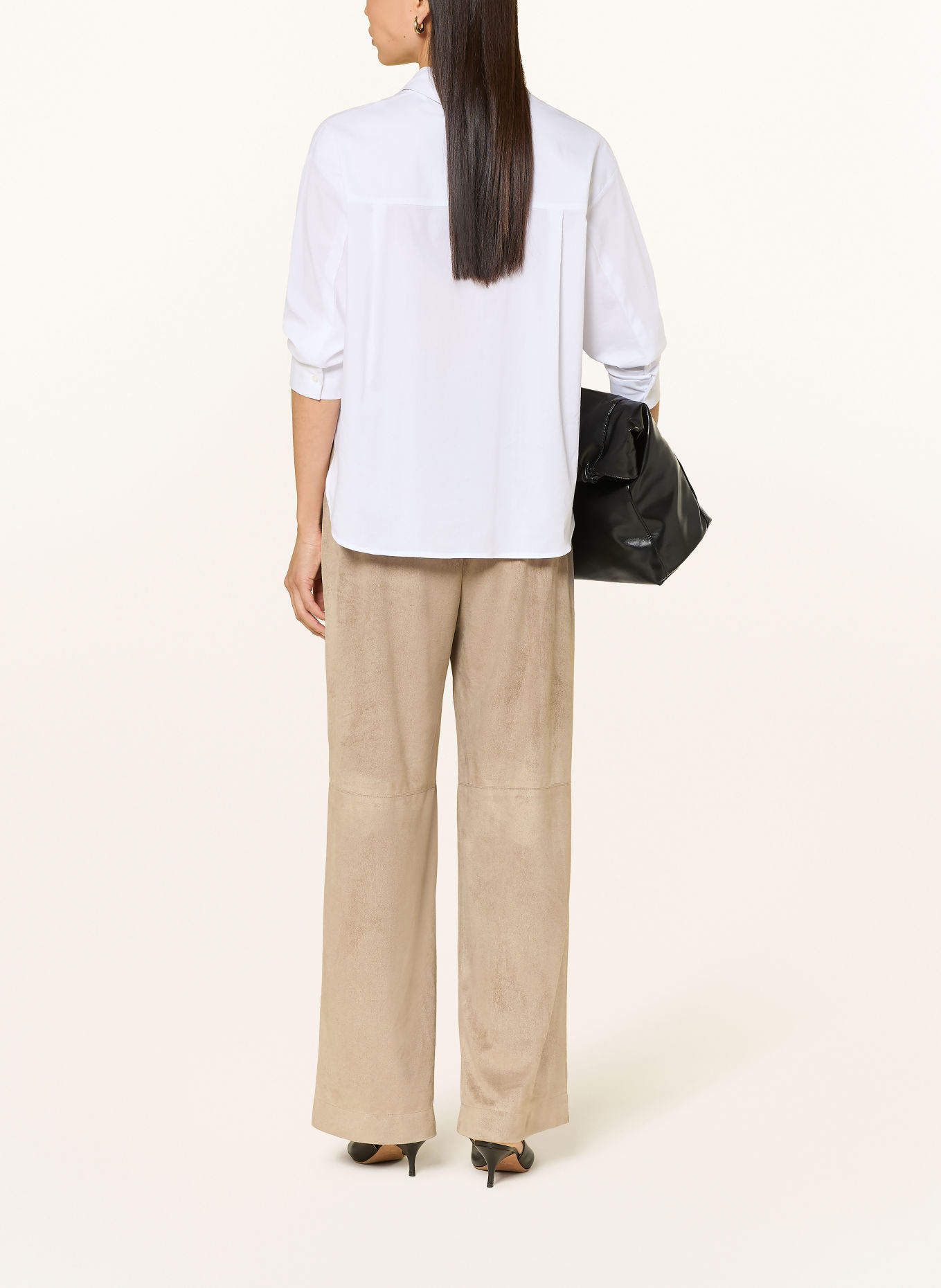 s.Oliver BLACK LABEL Hose in Lederoptik: HELLBRAUN