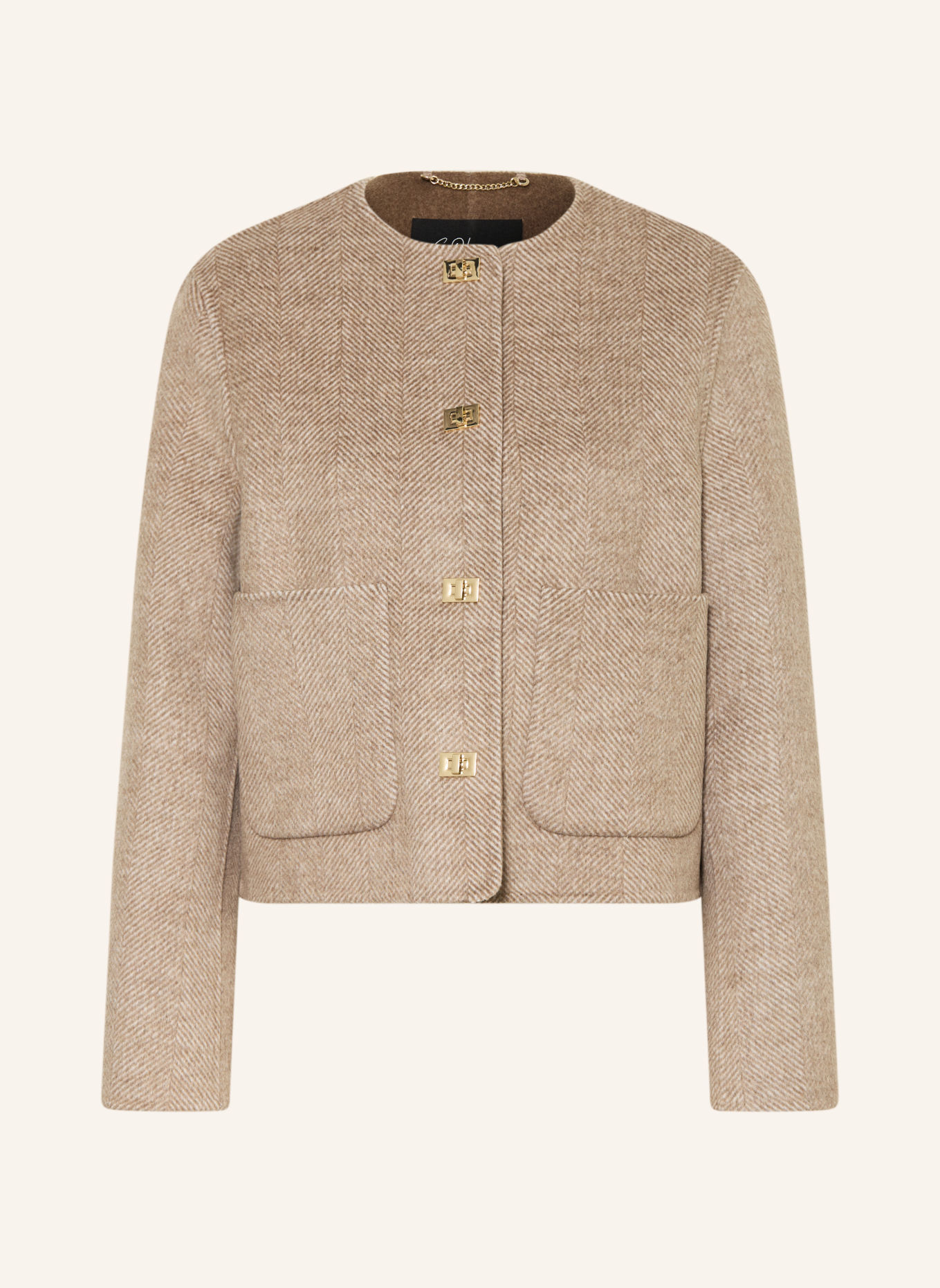 s.Oliver BLACK LABEL Boxy jacket: BROWN / LIGHT BROWN