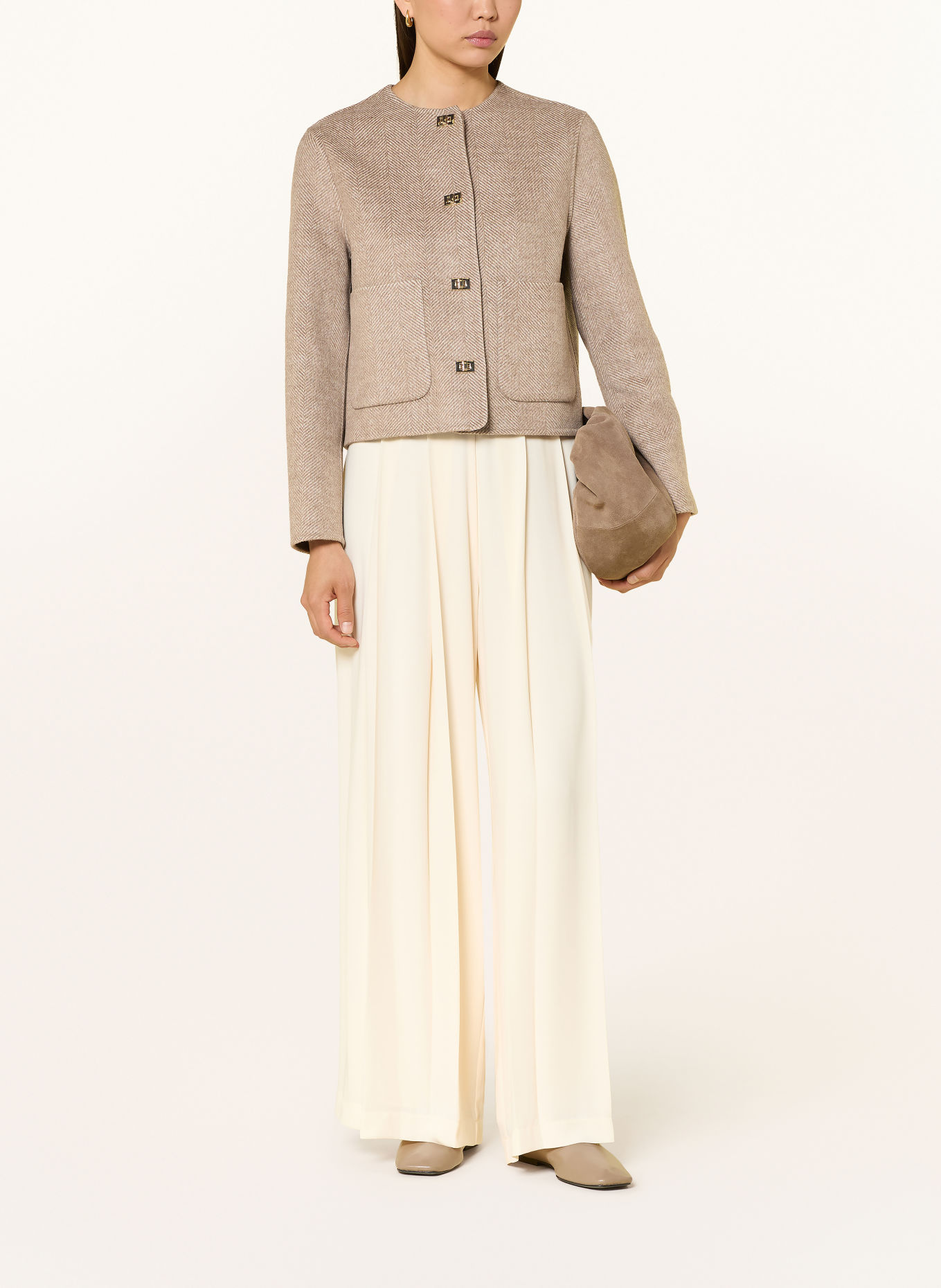 s.Oliver BLACK LABEL Boxy jacket: BROWN / LIGHT BROWN