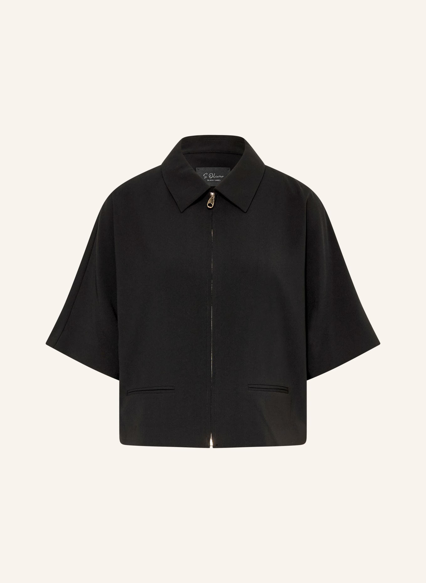 s.Oliver BLACK LABEL Kastenjacke: SCHWARZ