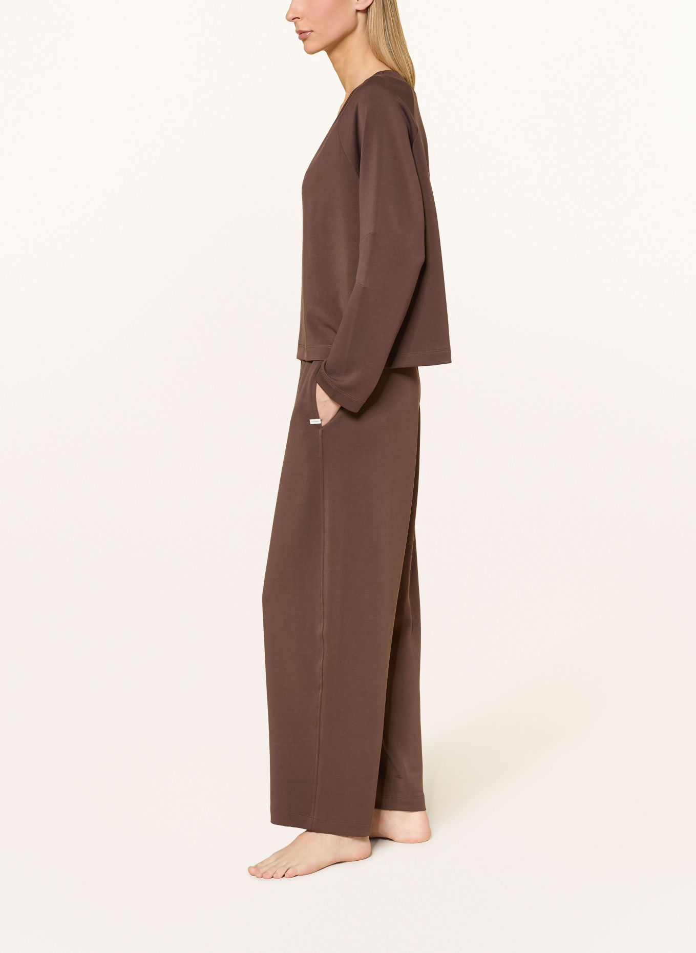 SCHIESSER Loungebroek MIX+RELAX: MARRON FONCÉ