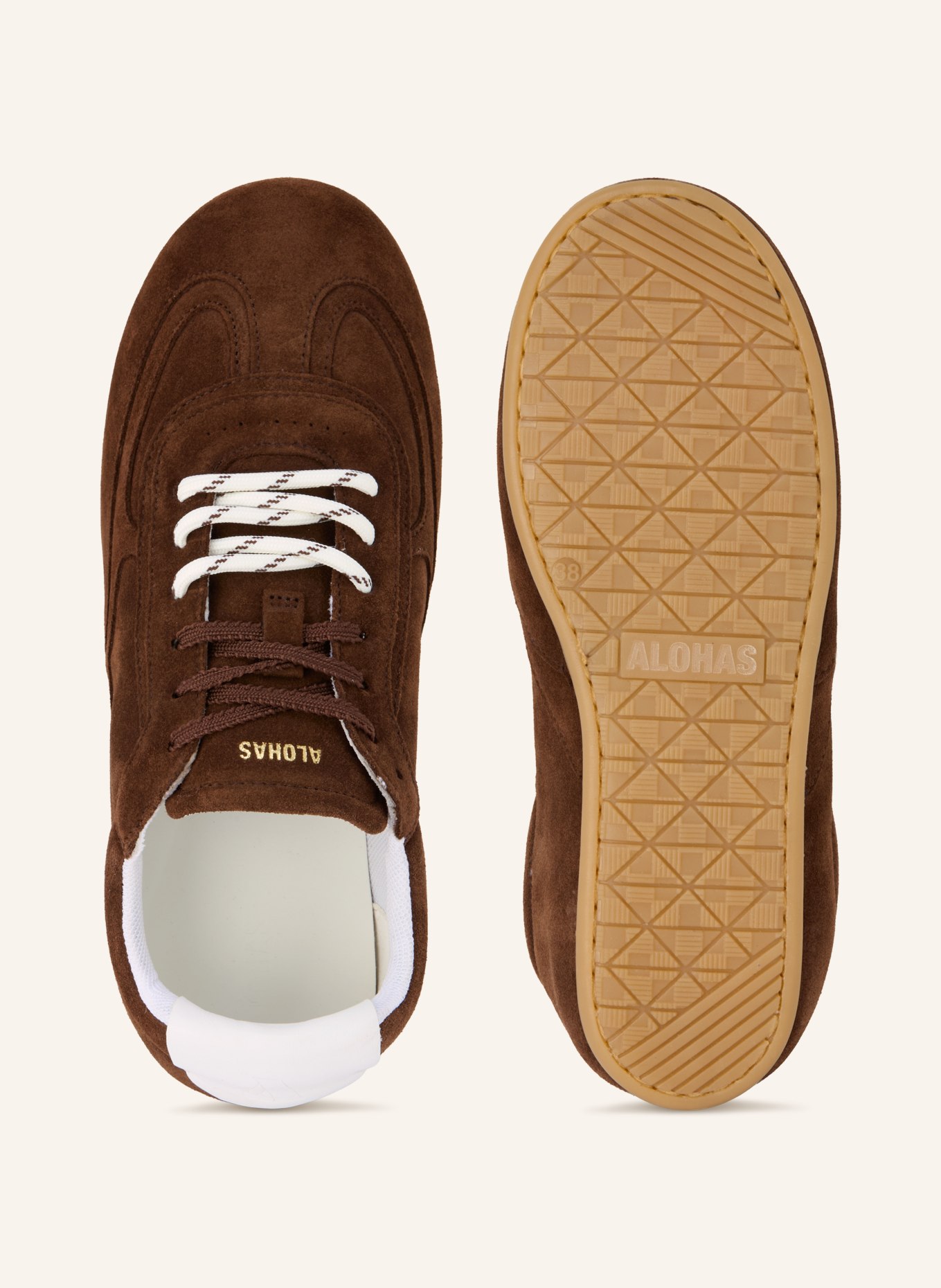 ALOHAS Baskets TB.24: MARRON FONCÉ / BLANC