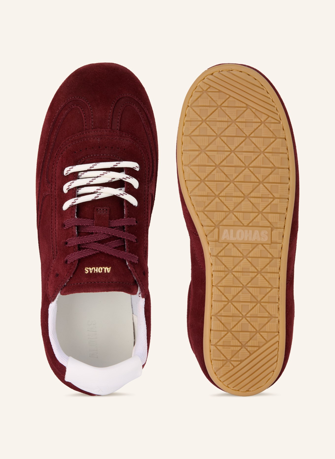 ALOHAS Sneaker TB.24: DONKERROOD / WIT
