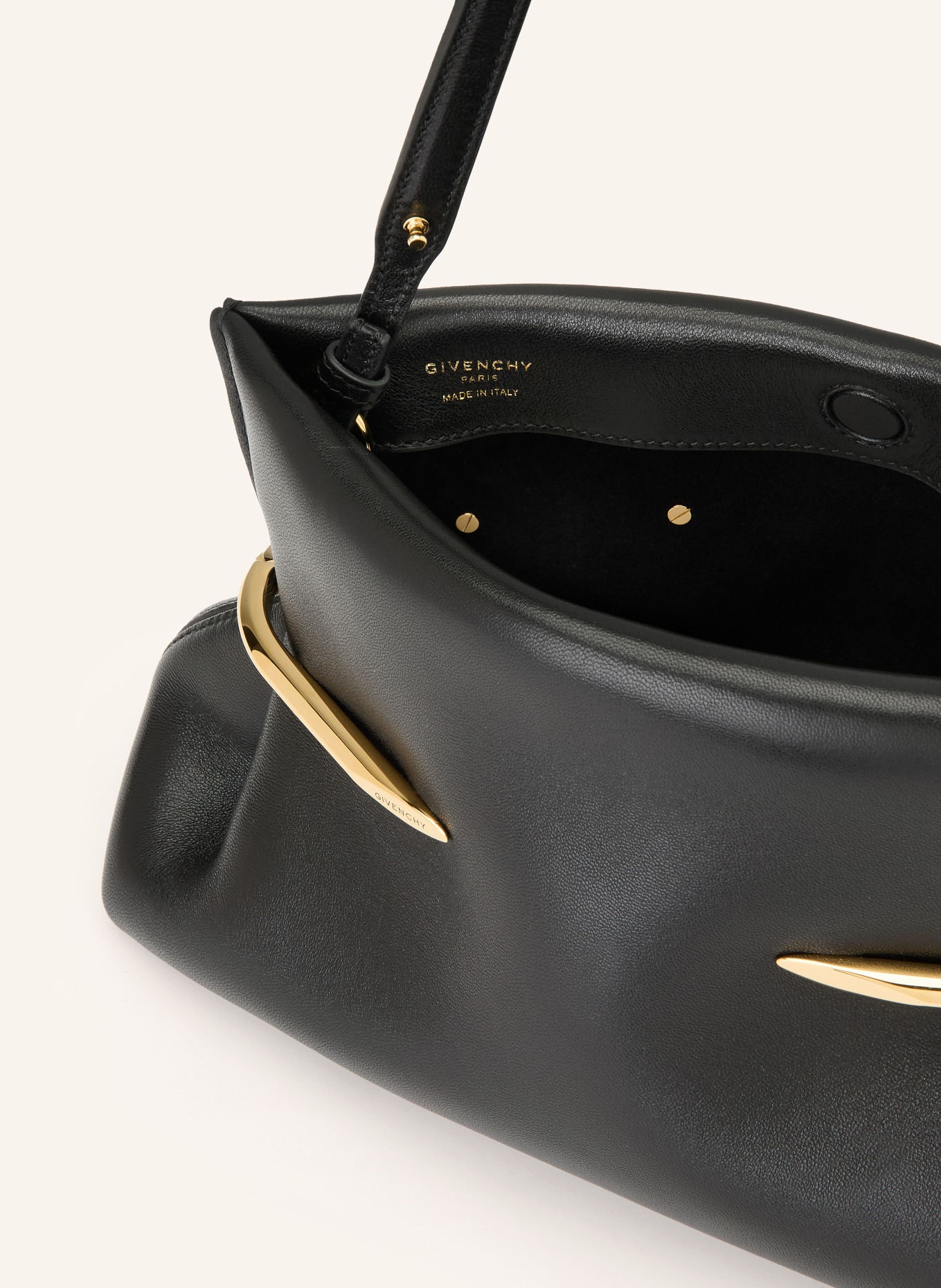 GIVENCHY Clutch PINCH: ZWART / GOUD