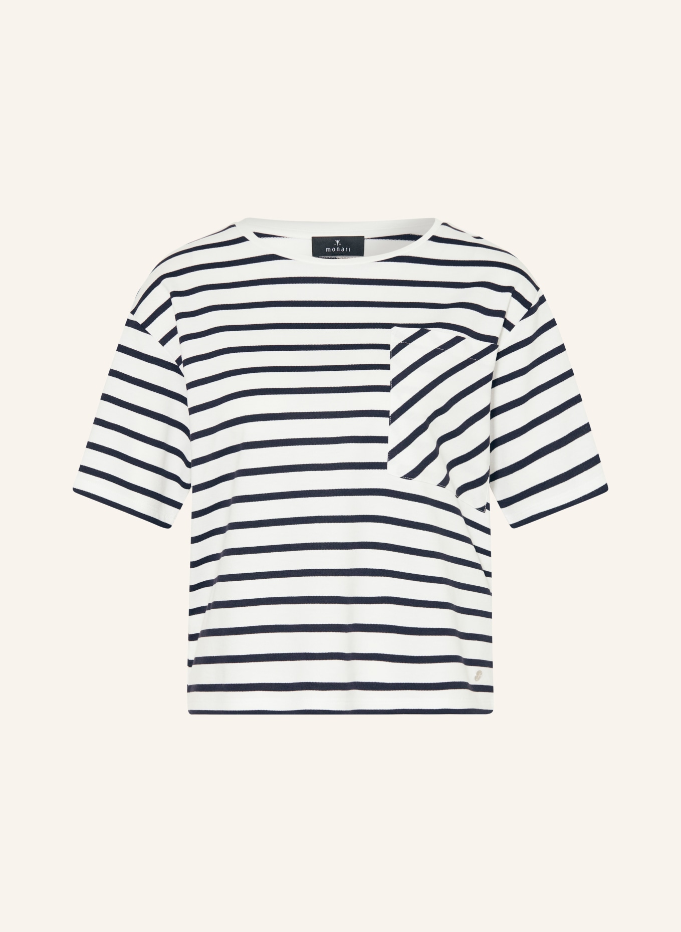 monari T-shirt: DARK BLUE / WHITE
