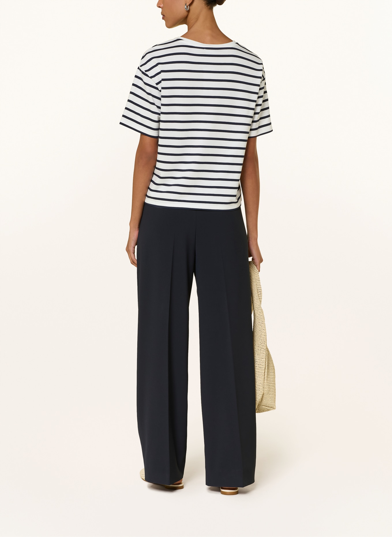 monari T-shirt: DARK BLUE / WHITE