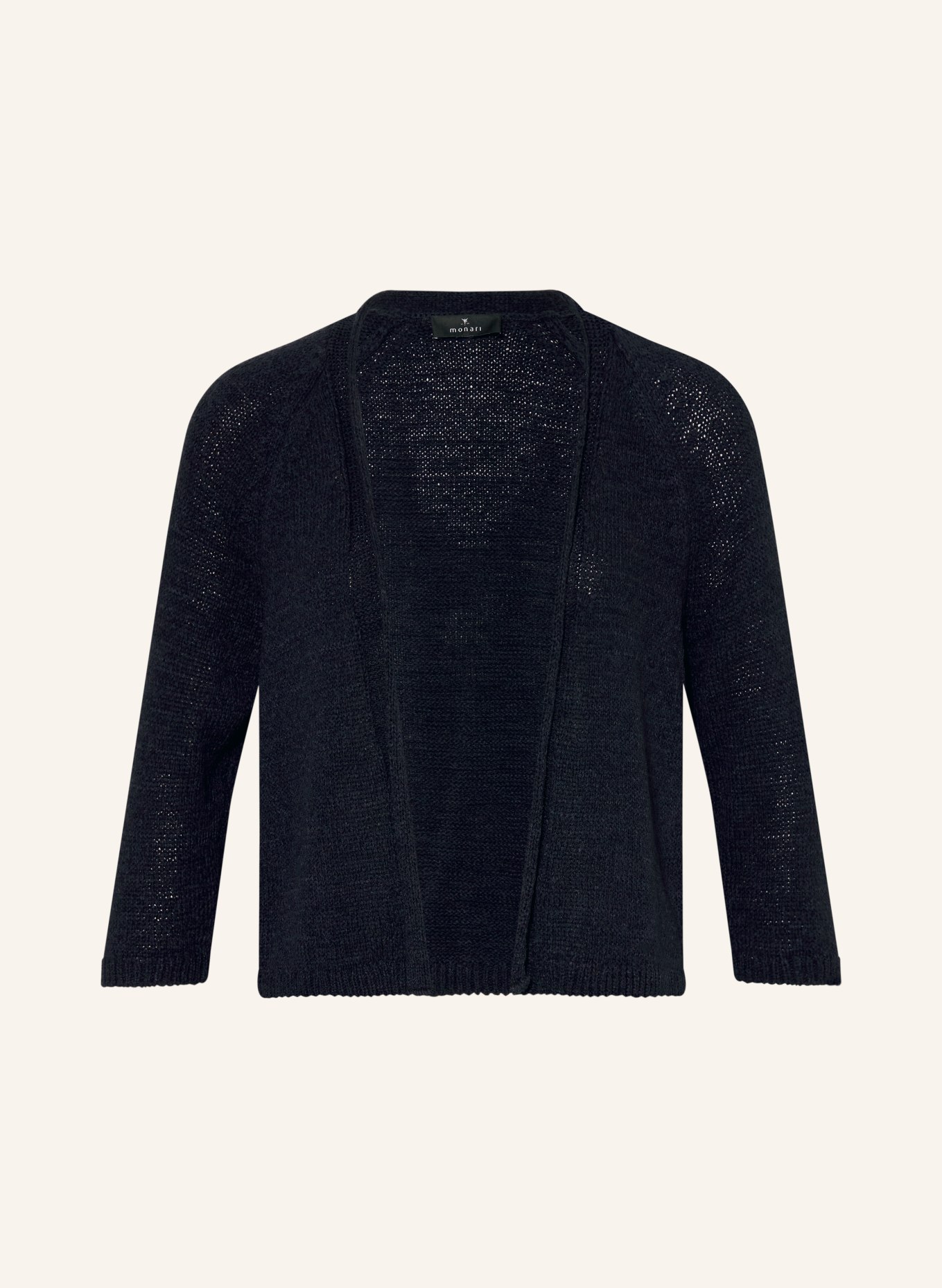 monari Pletený svetr s 3/4 rukávy: TMAVĚ MODRÁ