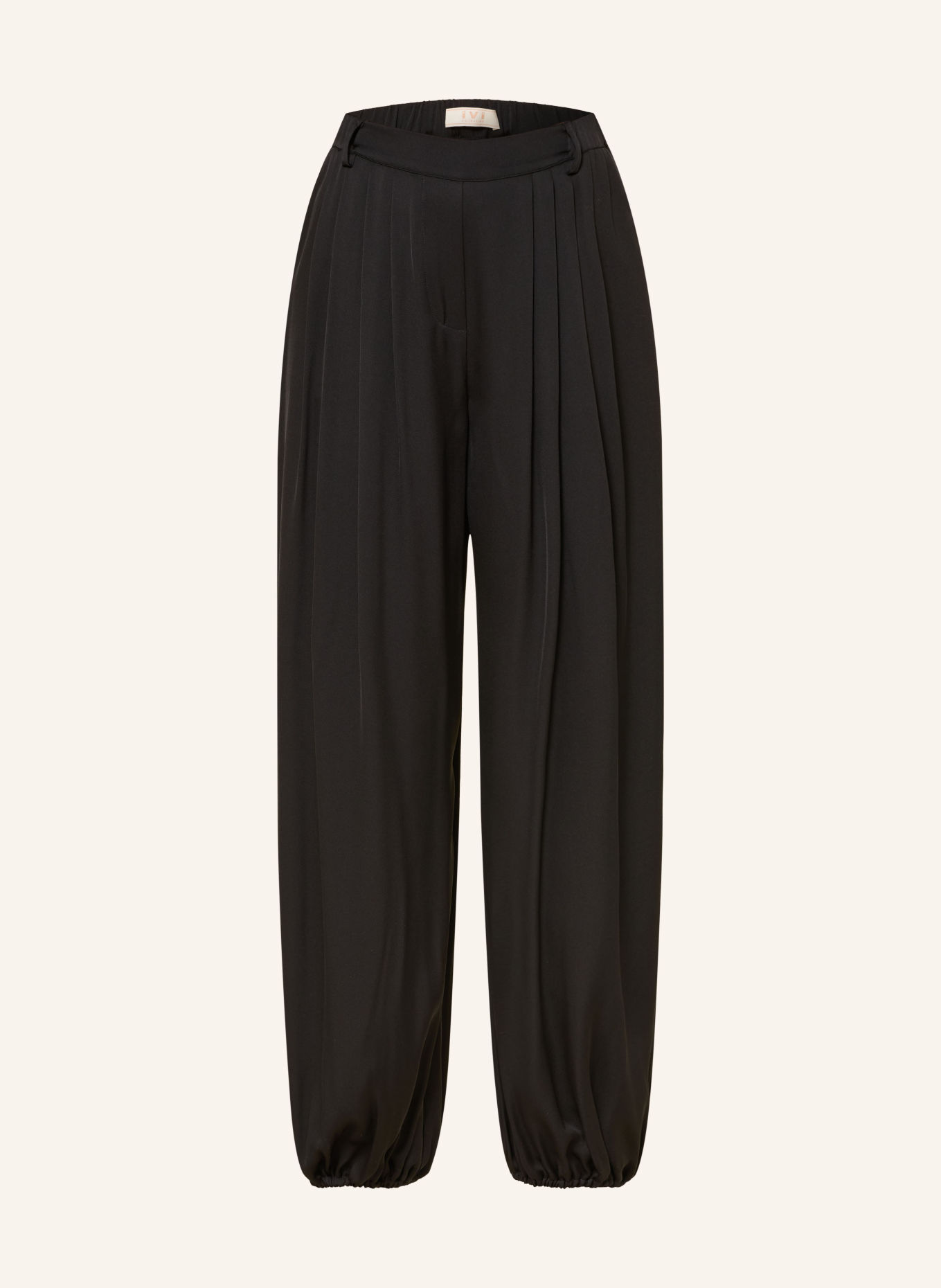 IVI collection Satijnen broek met zijde: ZWART