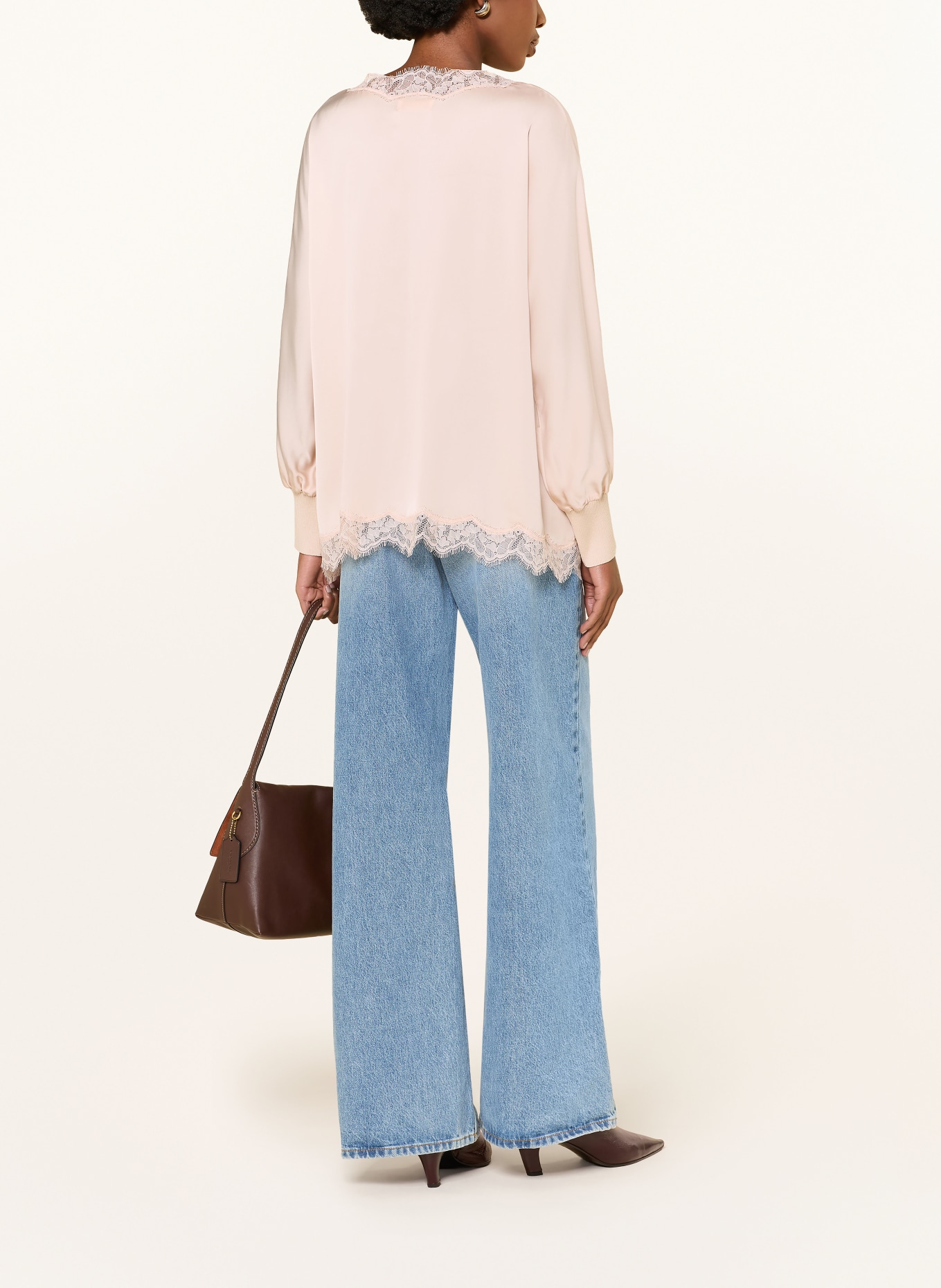 IVI collection Blouse shirt with silk: LIGHT PINK