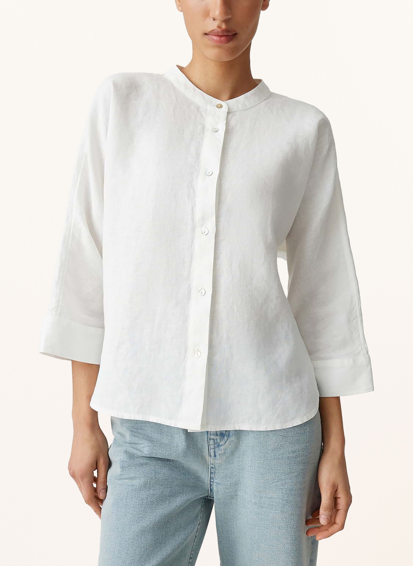 OPUS Blusenshirt FULIS aus Leinen mit 3/4-Arm: ECRU