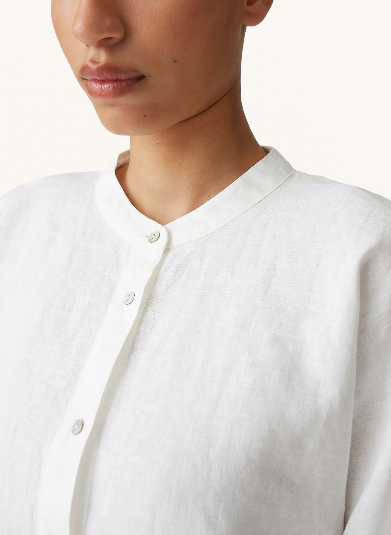 OPUS Blusenshirt FULIS aus Leinen mit 3/4-Arm: ECRU