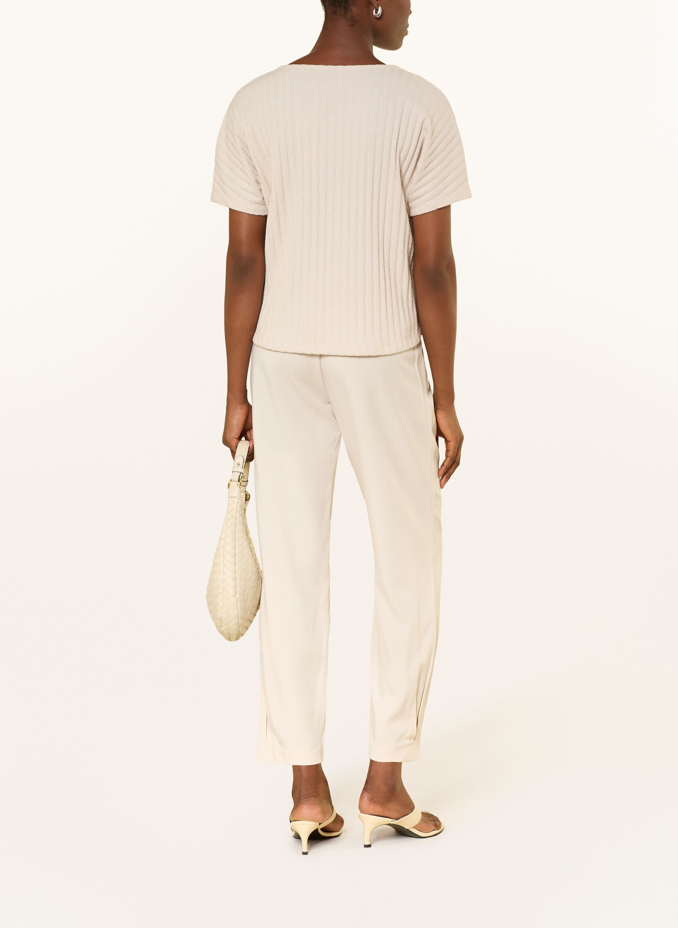 OPUS Bouclé pletené tričko SOMBRI: BÉŽOVÁ