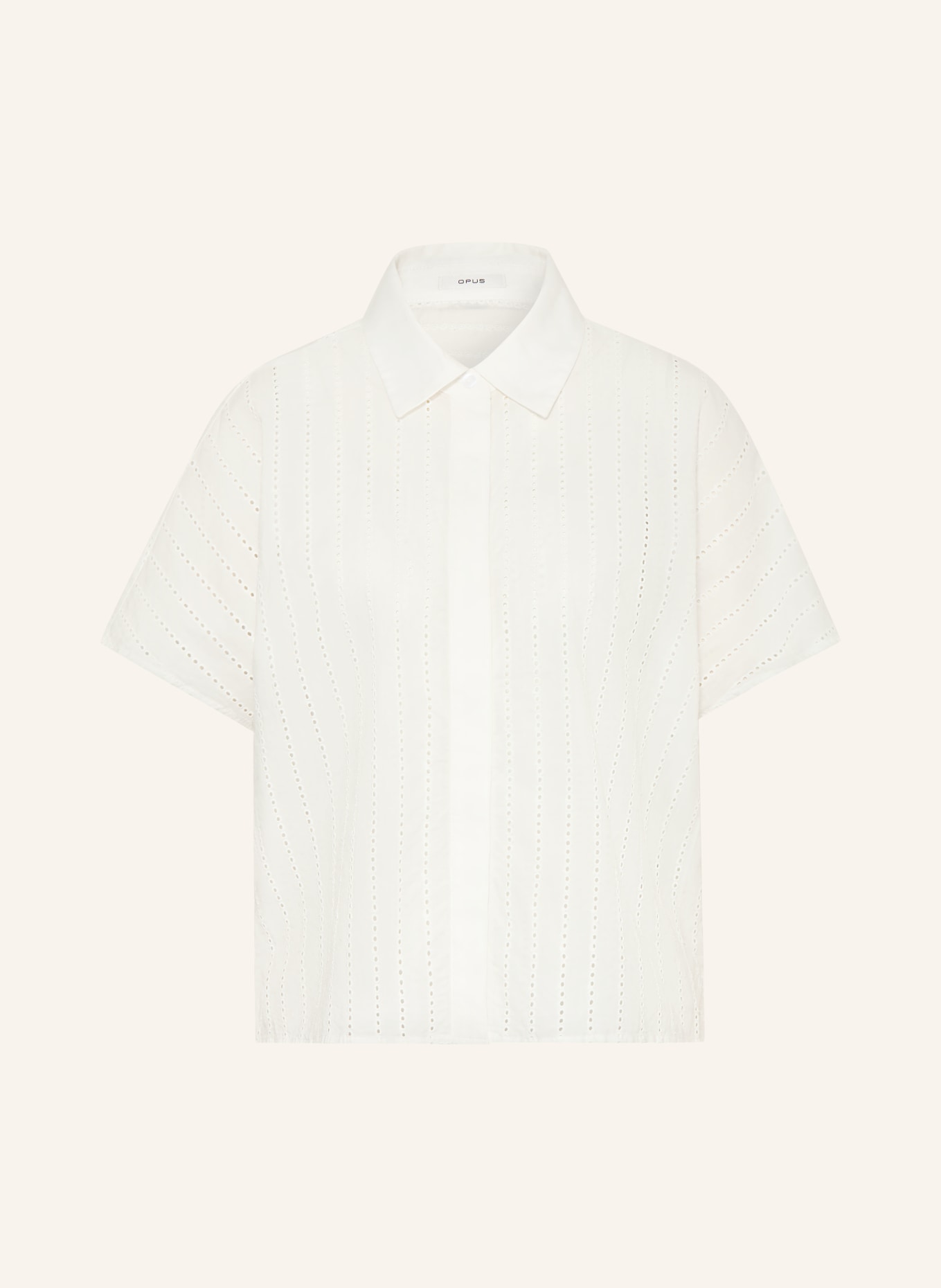 OPUS Hemdbluse FYDRA aus Lochspitze: WEISS