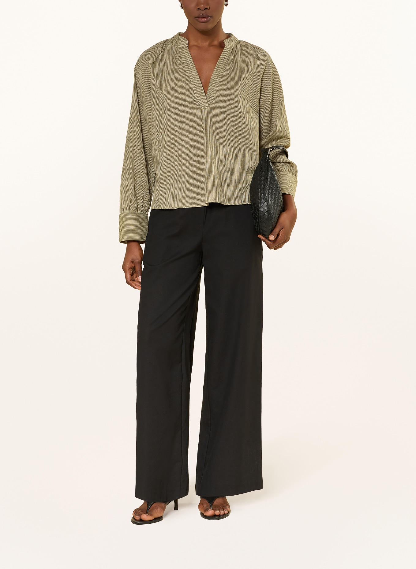 OPUS Chemisier FOHEMIA: OLIVE / NOIR