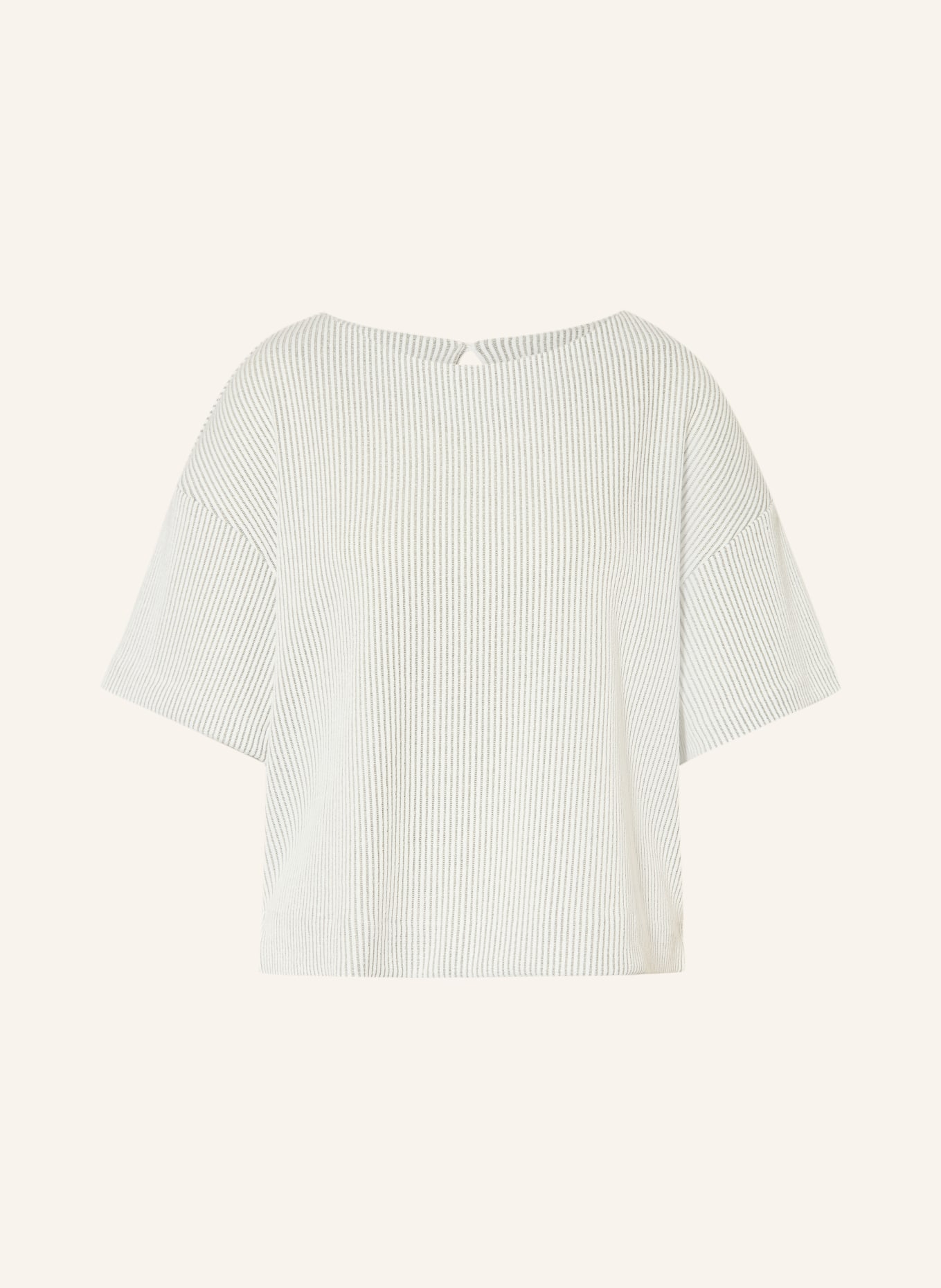 OPUS Strickshirt GAUSTER: ECRU / OLIV