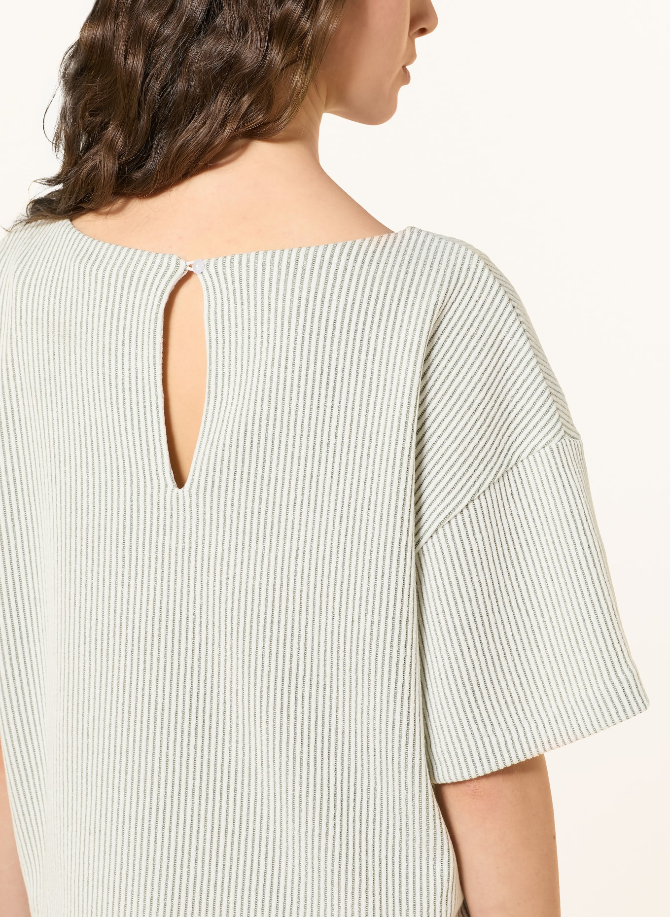 OPUS Strickshirt GAUSTER: ECRU / OLIV