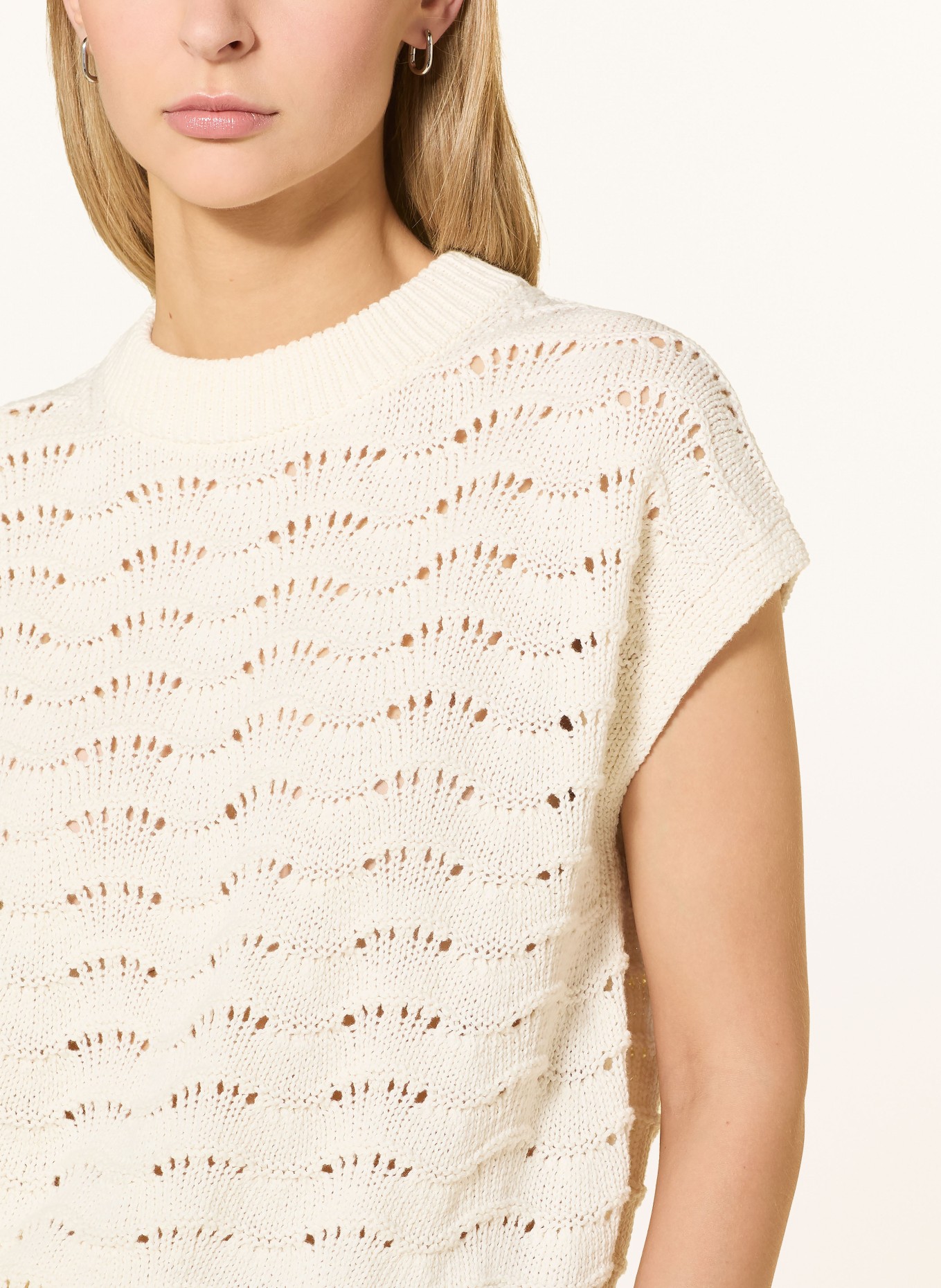 OPUS Gebreide blouse PYDRA: ECRU