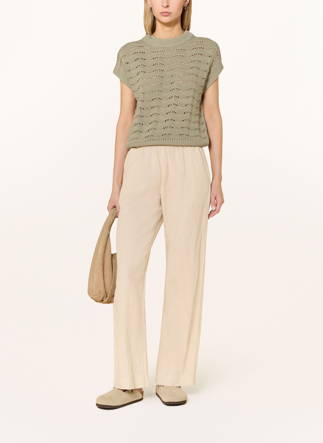 OPUS Blouse en maille PYDRA: VERT CLAIR