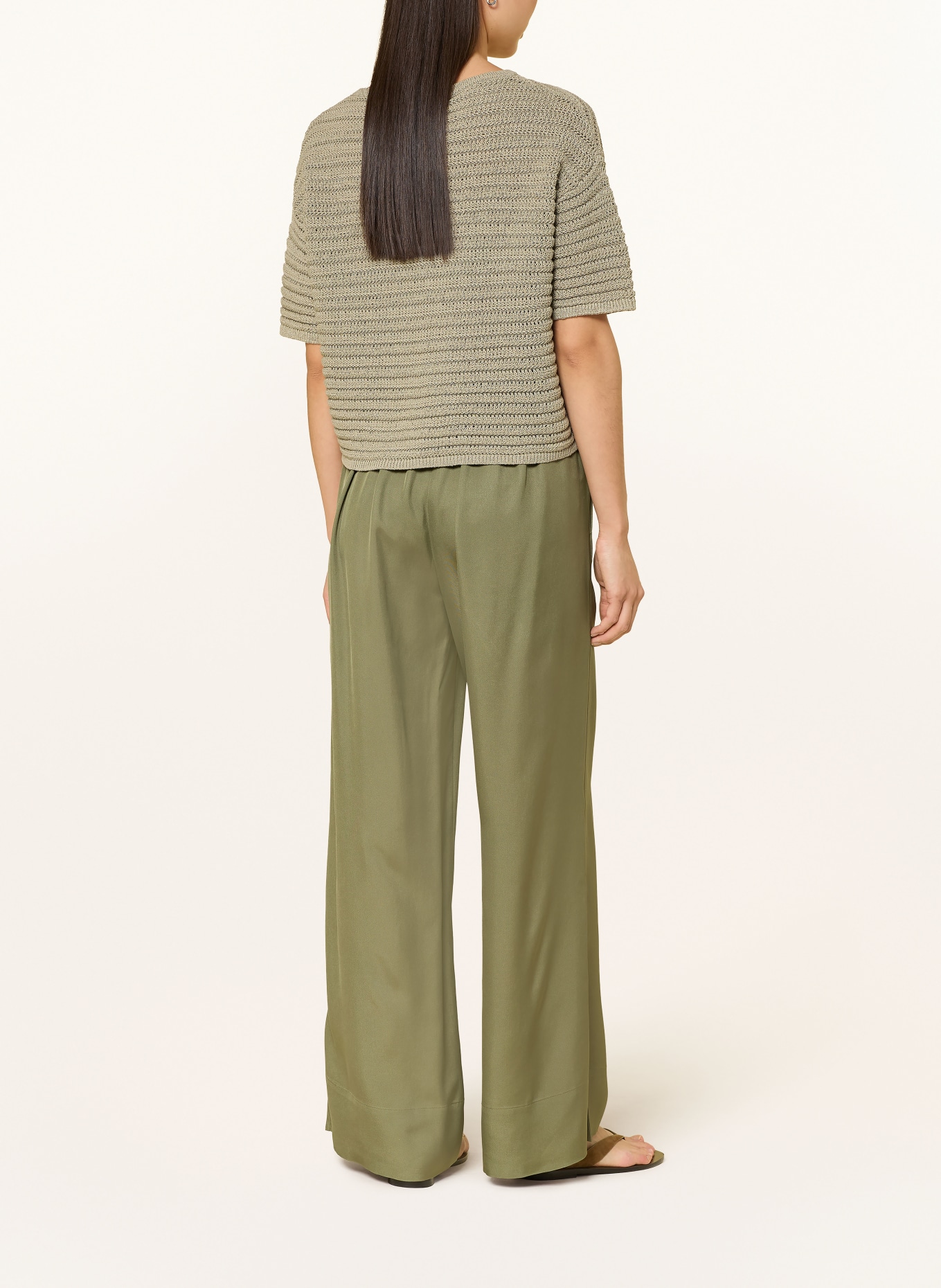 OPUS Sweter z dzianiny PINSE: OLIWKOWY