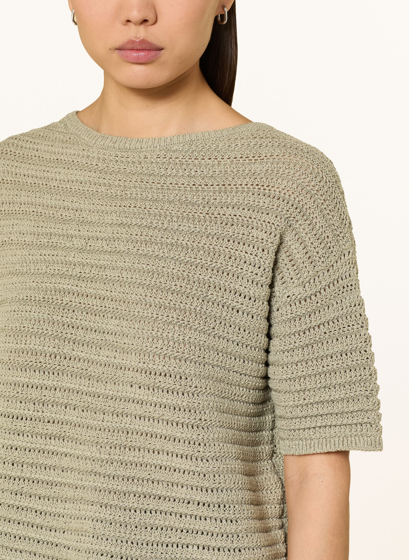 OPUS Sweter z dzianiny PINSE: OLIWKOWY