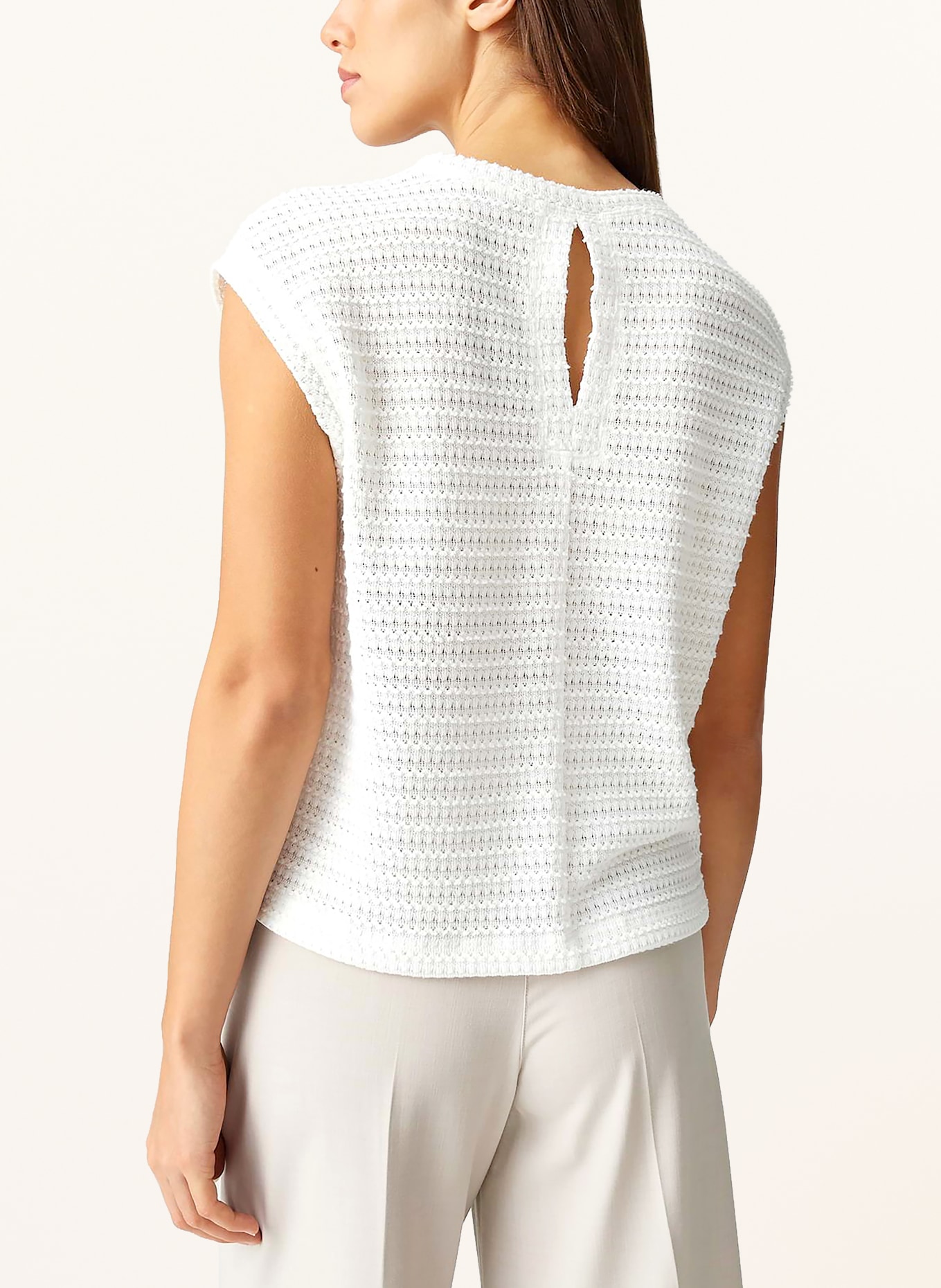 OPUS Gebreide top SPUNKI: WIT