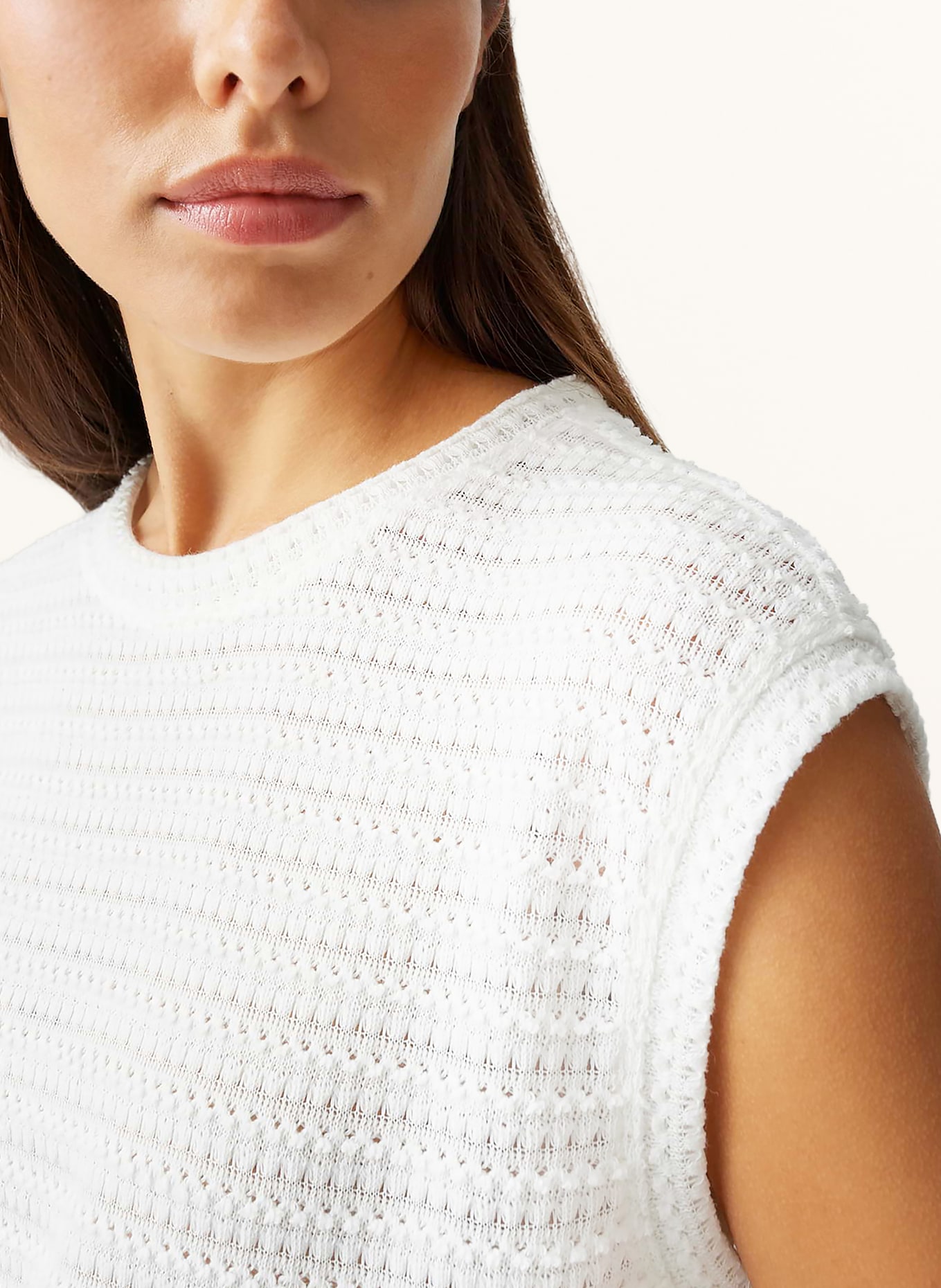 OPUS Gebreide top SPUNKI: WIT