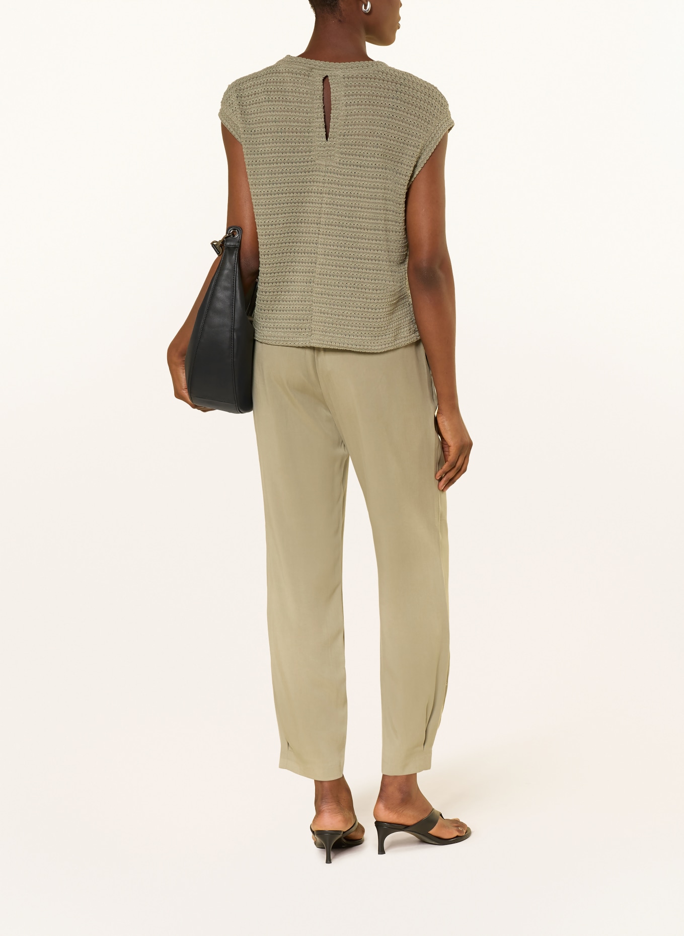 OPUS Gebreide top SPUNKI: OLIJF