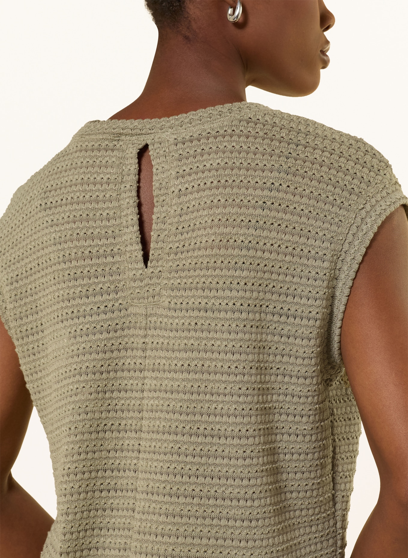 OPUS Gebreide top SPUNKI: OLIJF