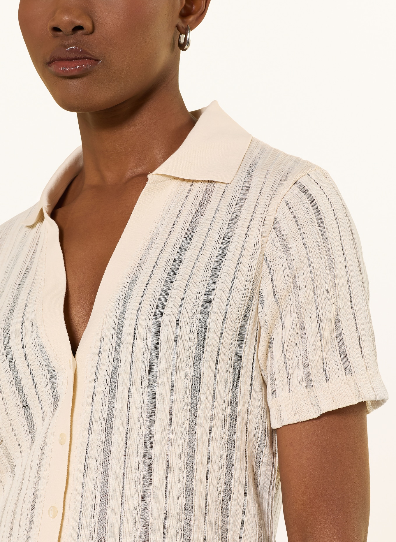 OPUS Strickbluse SUGAHA: BEIGE