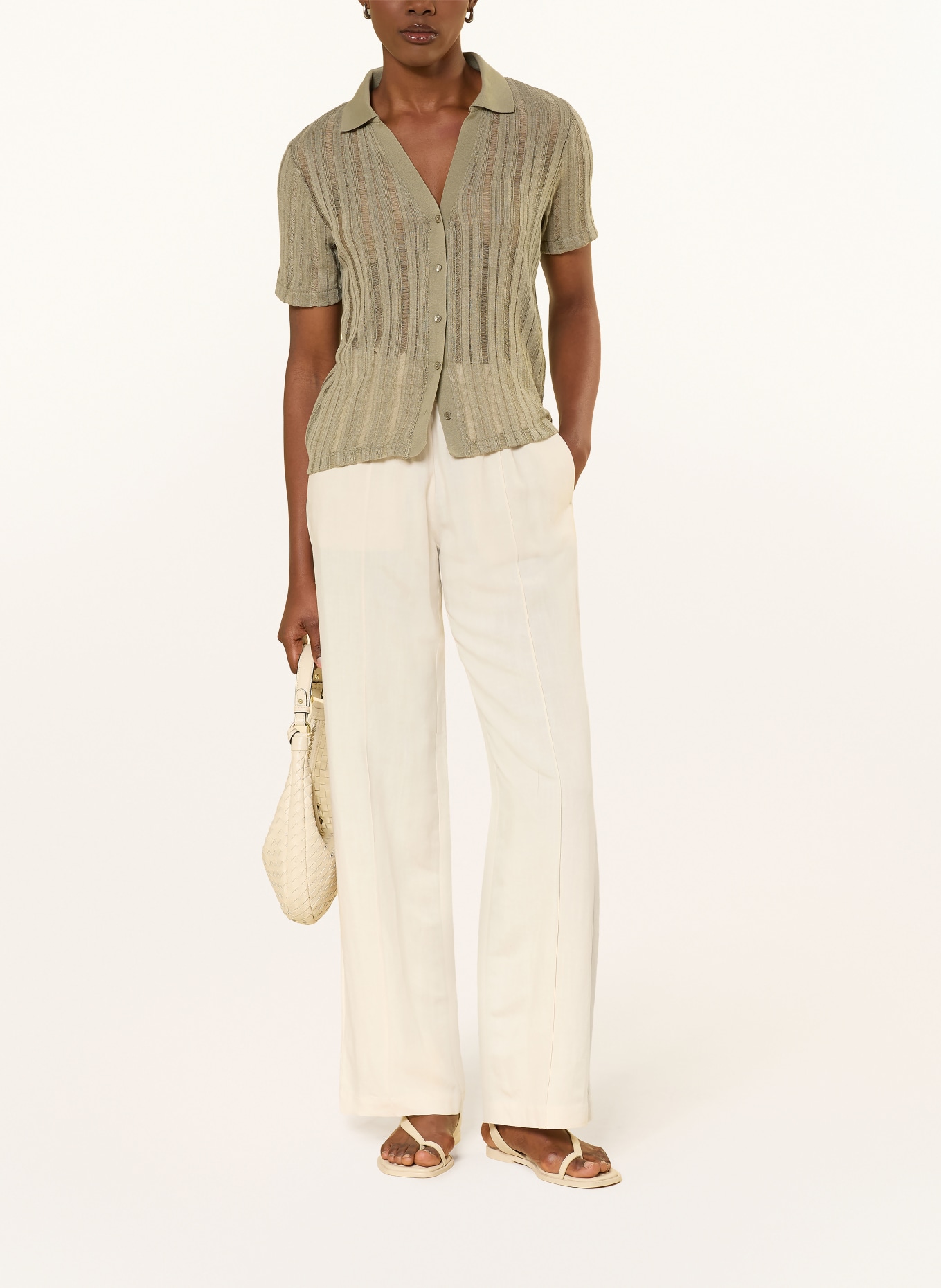 OPUS Strickbluse SUGAHA: OLIV