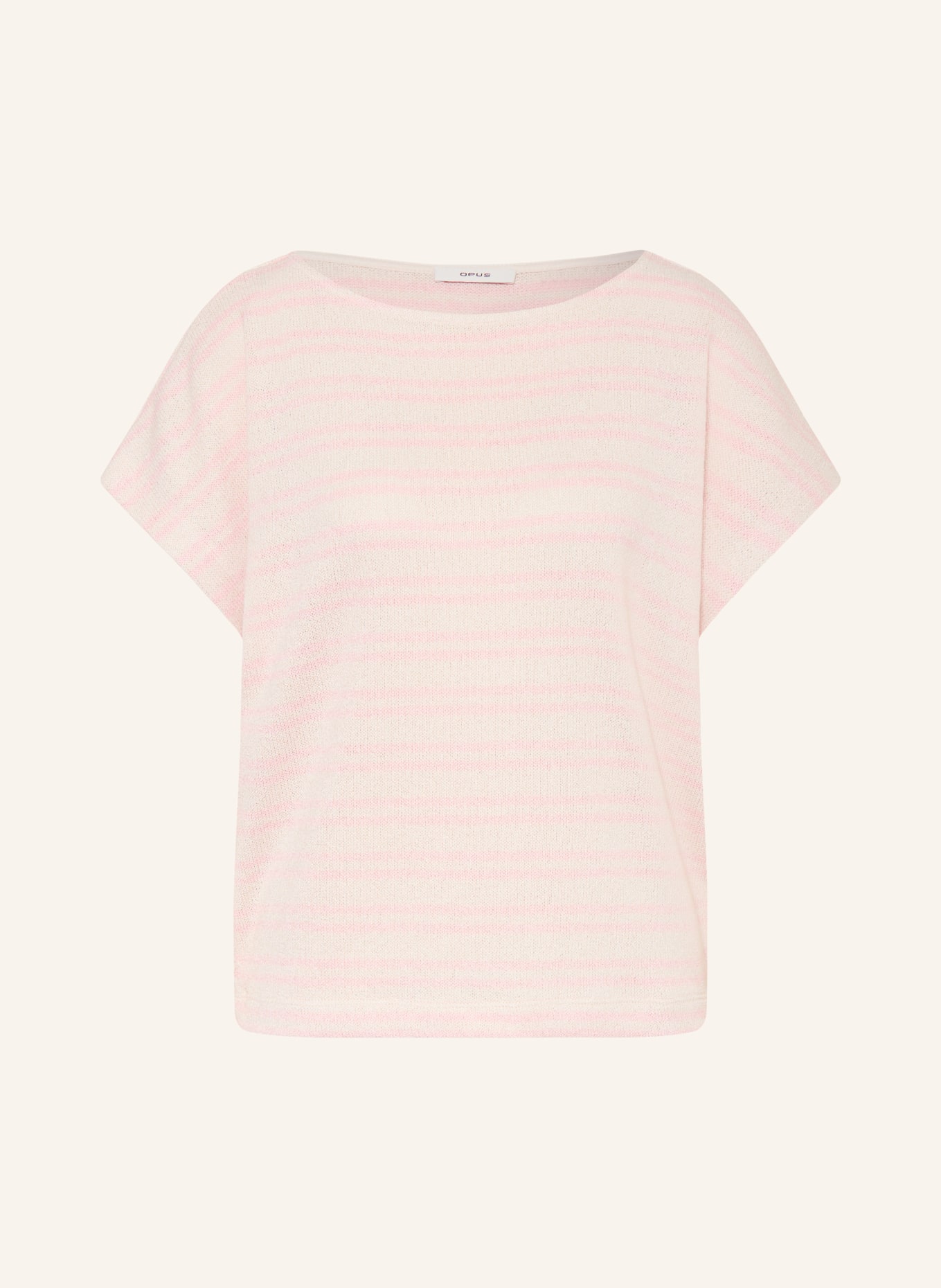 OPUS Strickshirt SOSTAL: CREME / HELLROSA
