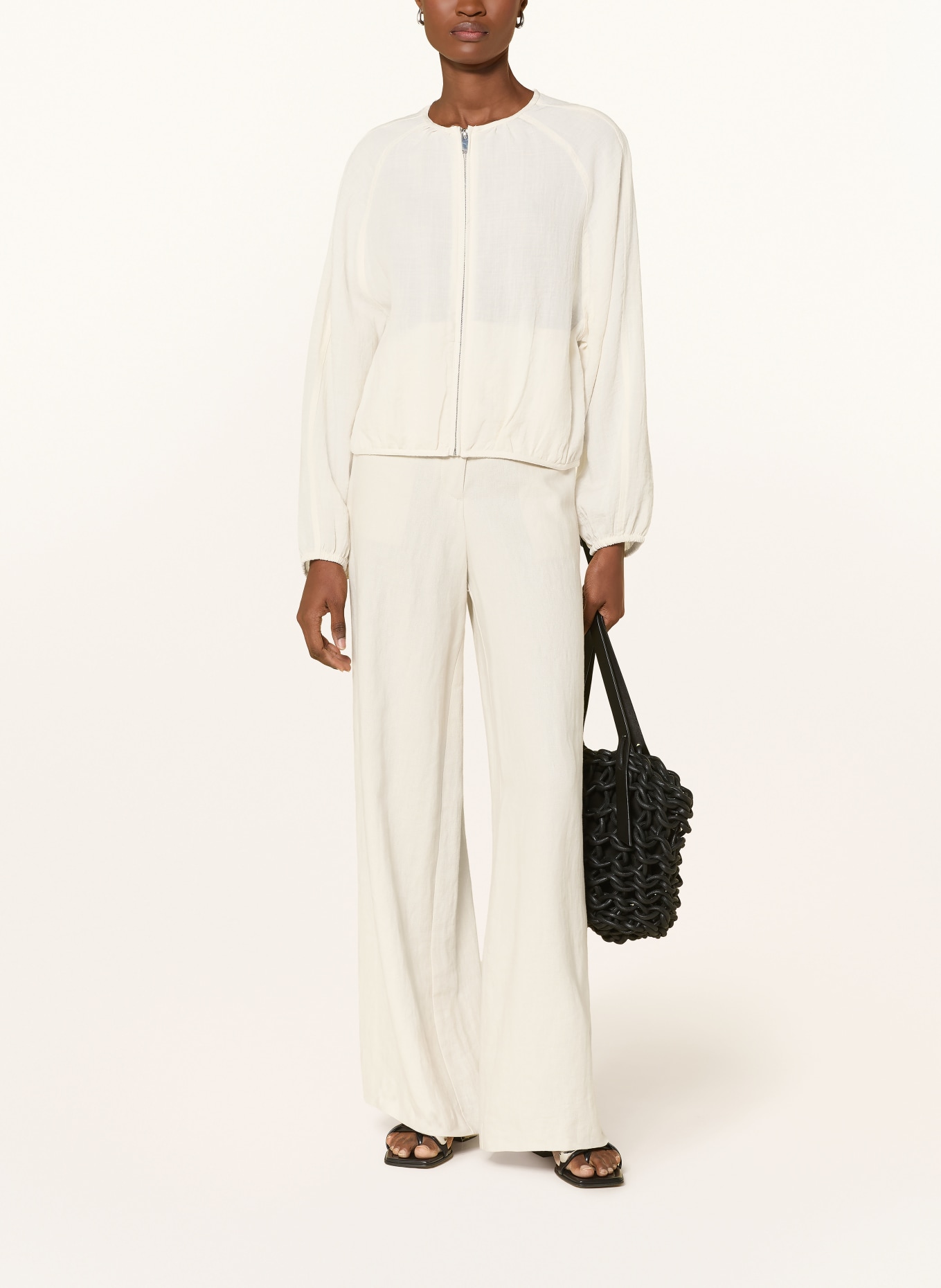 OPUS Blouson JAROSA mit 3/4-Arm: ECRU