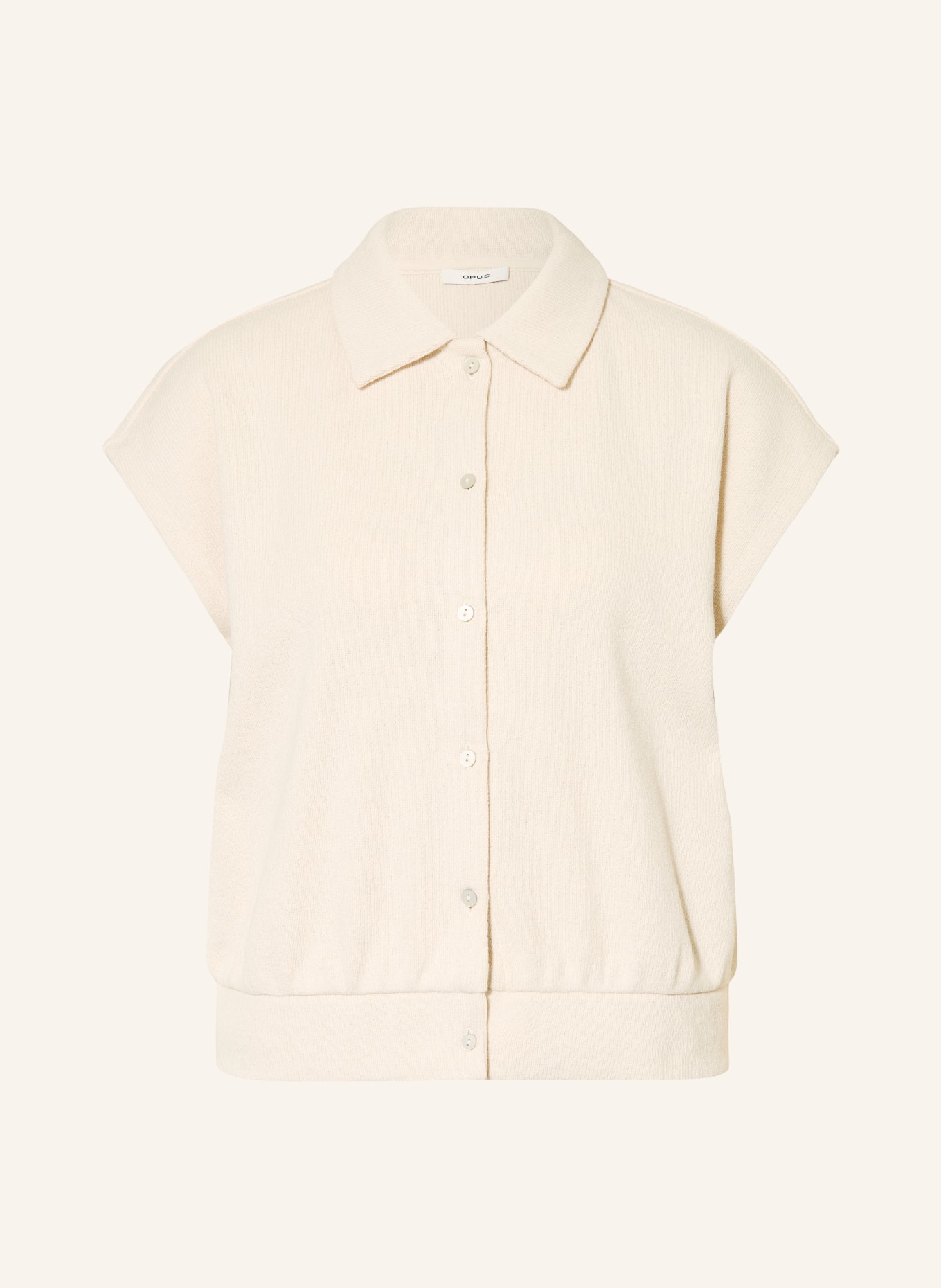 OPUS Pletená blůza GLAYA: KRÉMOVÁ