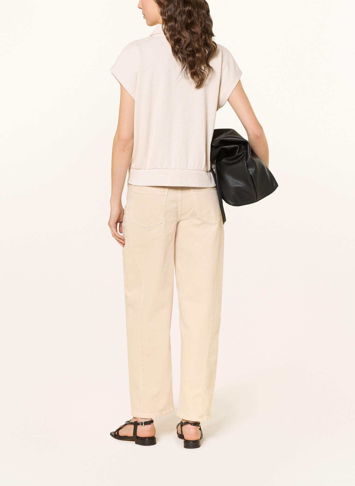 OPUS Pletená blůza GLAYA: KRÉMOVÁ