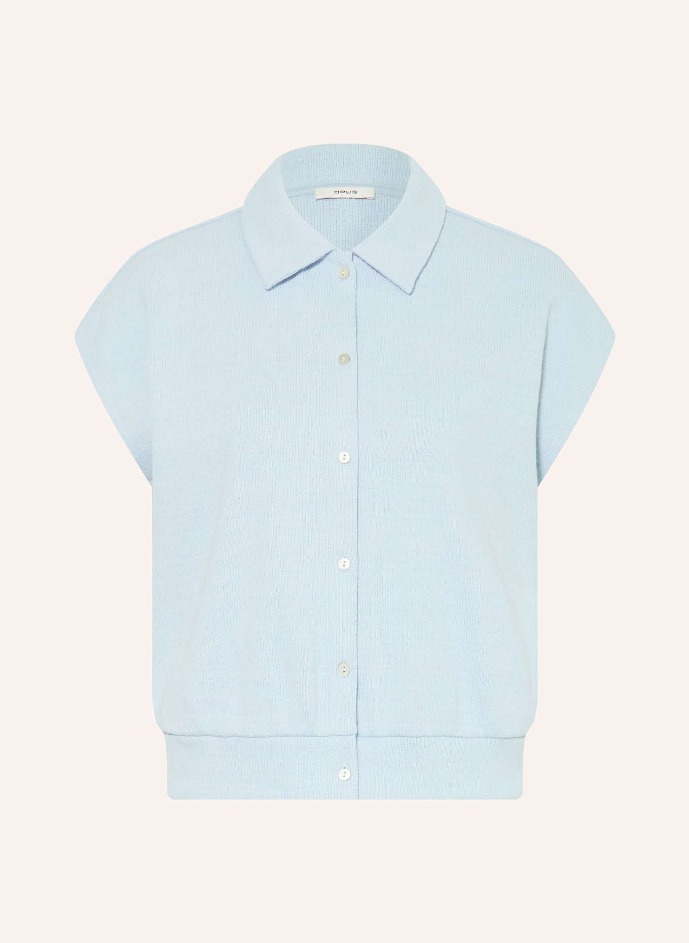 OPUS Bluzka z dzianiny GLAYA: JASNONIEBIESKI